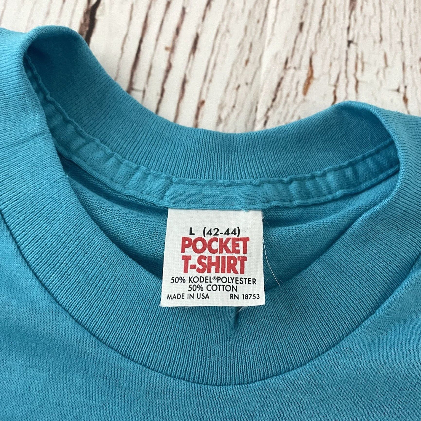 Vintage VINTAGE Pocket T-Shirt Short Sleeve Men Large Blue with Pockets Shirt Size US L / EU 52-54 / 3 - 2 Thumbnail