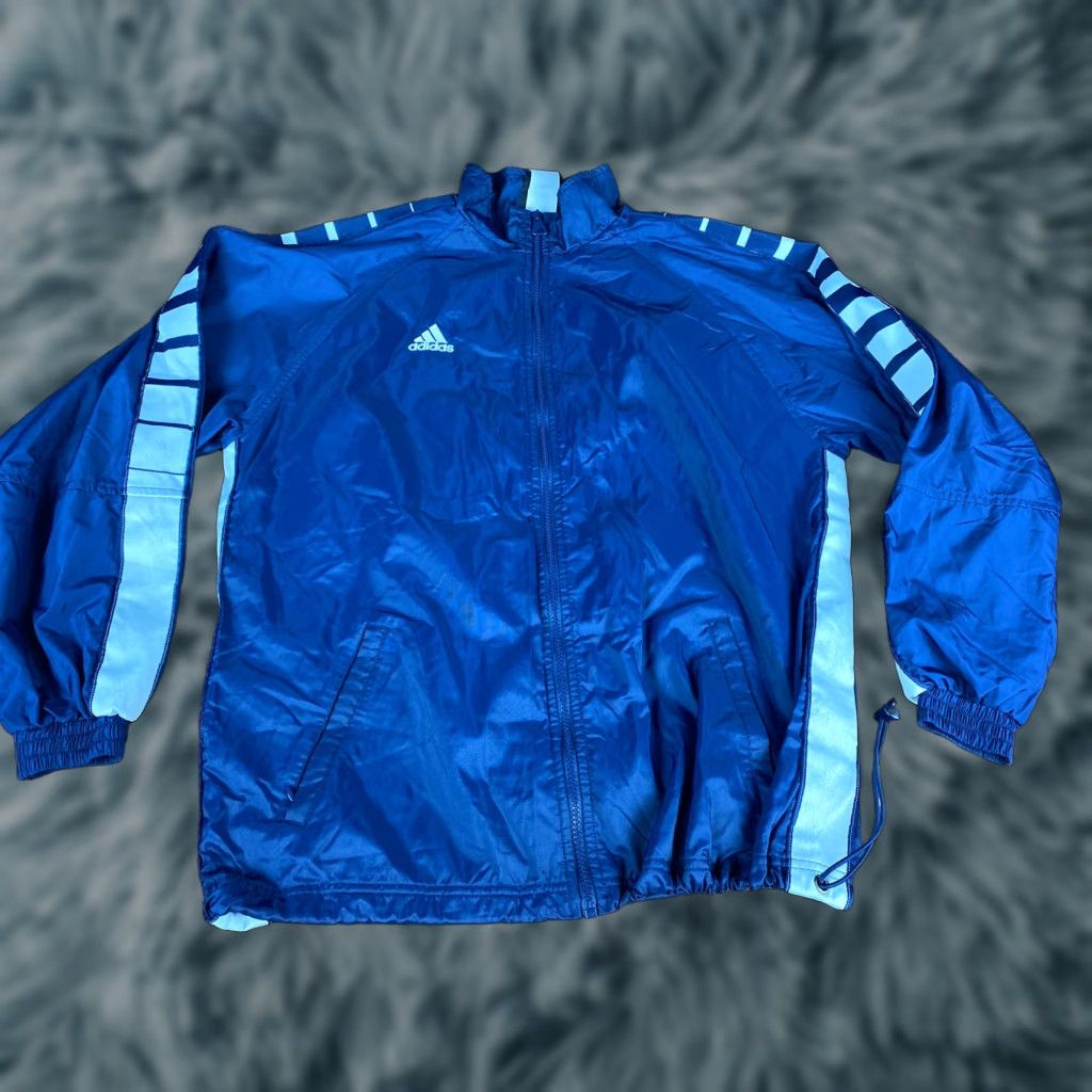Adidas VINTAGE Adidas Team Windbreaker Jacket Soccer Mens M Blue Size US M / EU 48-50 / 2 - 1 Thumbnail