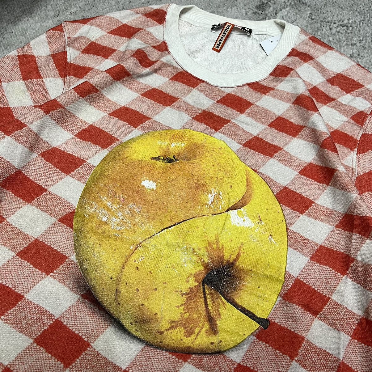 MSGM MGSM Red & White Check Yellow Apple Sweatshirt Size US XS / EU 42 / 0 - 2 Thumbnail