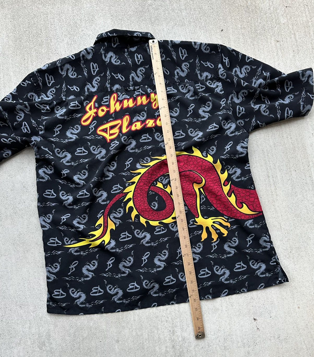Vintage Vintage Johnny Blaze Hawaiian Shirt Y2K Hip Hop Dragon Size US XL / EU 56 / 4 - 6 Thumbnail
