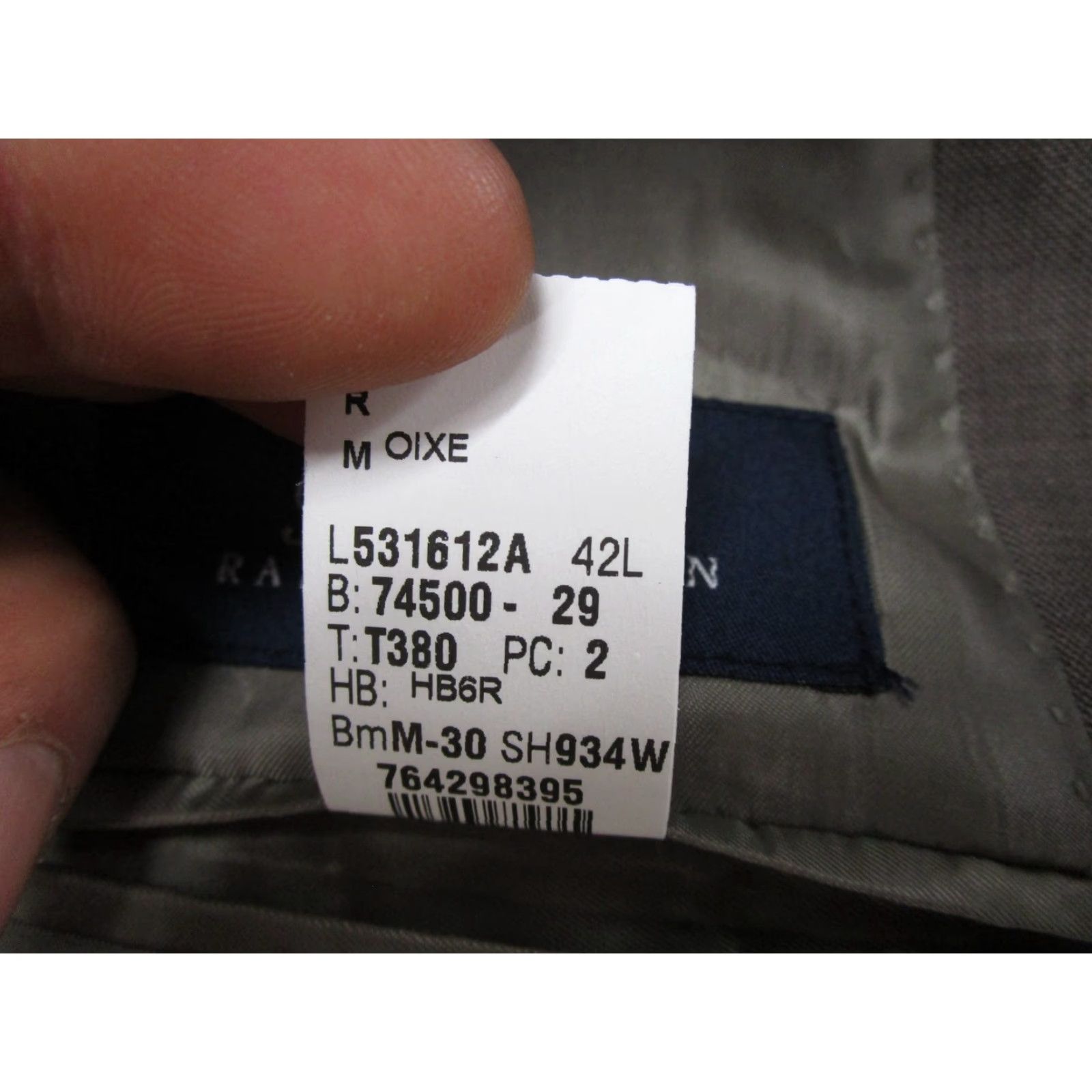 Ralph Lauren Ralph Lauren Suit 42 L Gray Wool 2 Button Designer LRL Jacket Pants Set Career Shirt Size 42R - 4 Thumbnail
