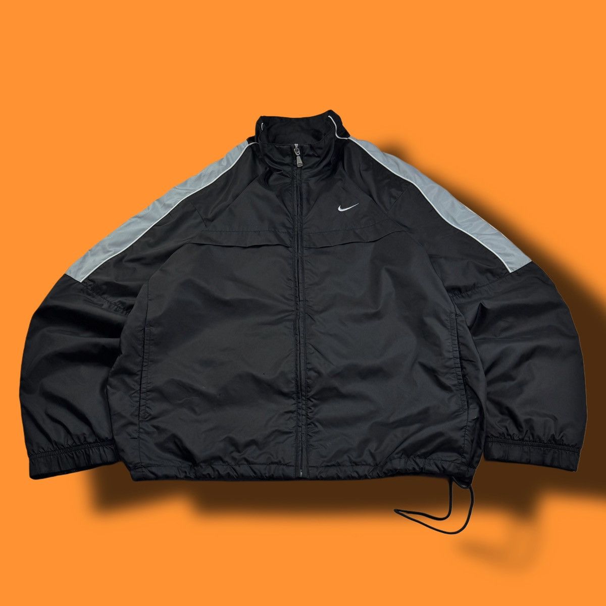 00s Nike Vintage Swoosh Oversize Nylon Windbreaker Y2K Drill Menswear