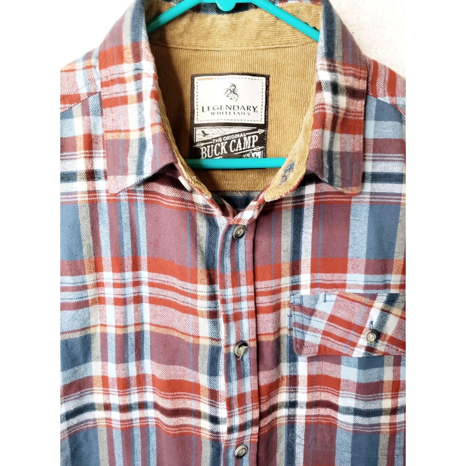 Vintage Legendary Whitetails Shirt Men's S Red Blue Flannel Buck Camp Outdoor Size US S / EU 44-46 / 1 - 3 Thumbnail