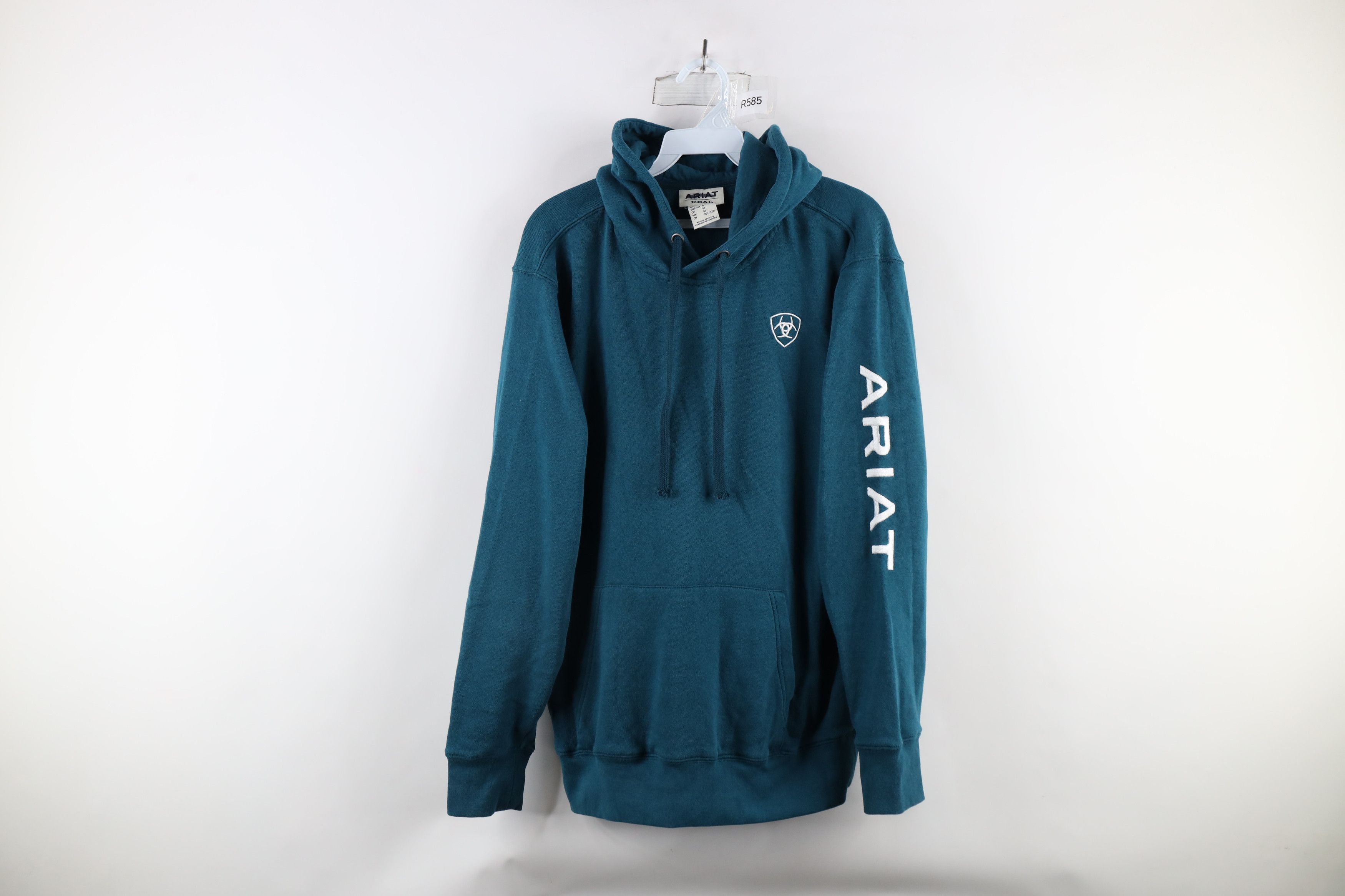 Ariat × Vintage Ariat REAL Classic Logo Spell Out Hoodie Sweatshirt Blue Size M / US 6-8 / IT 42-44 - 1 Thumbnail