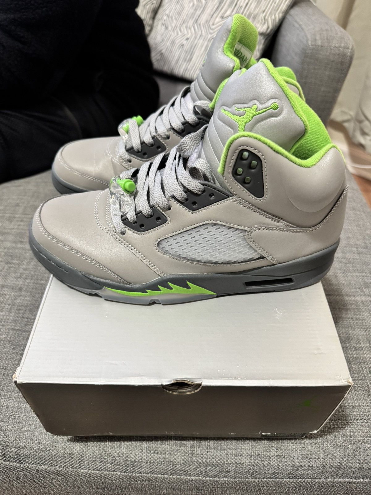 Jordan Brand × Nike Jordan 5 Green Bean Size US 9.5 / EU 42-43 - 3 Thumbnail
