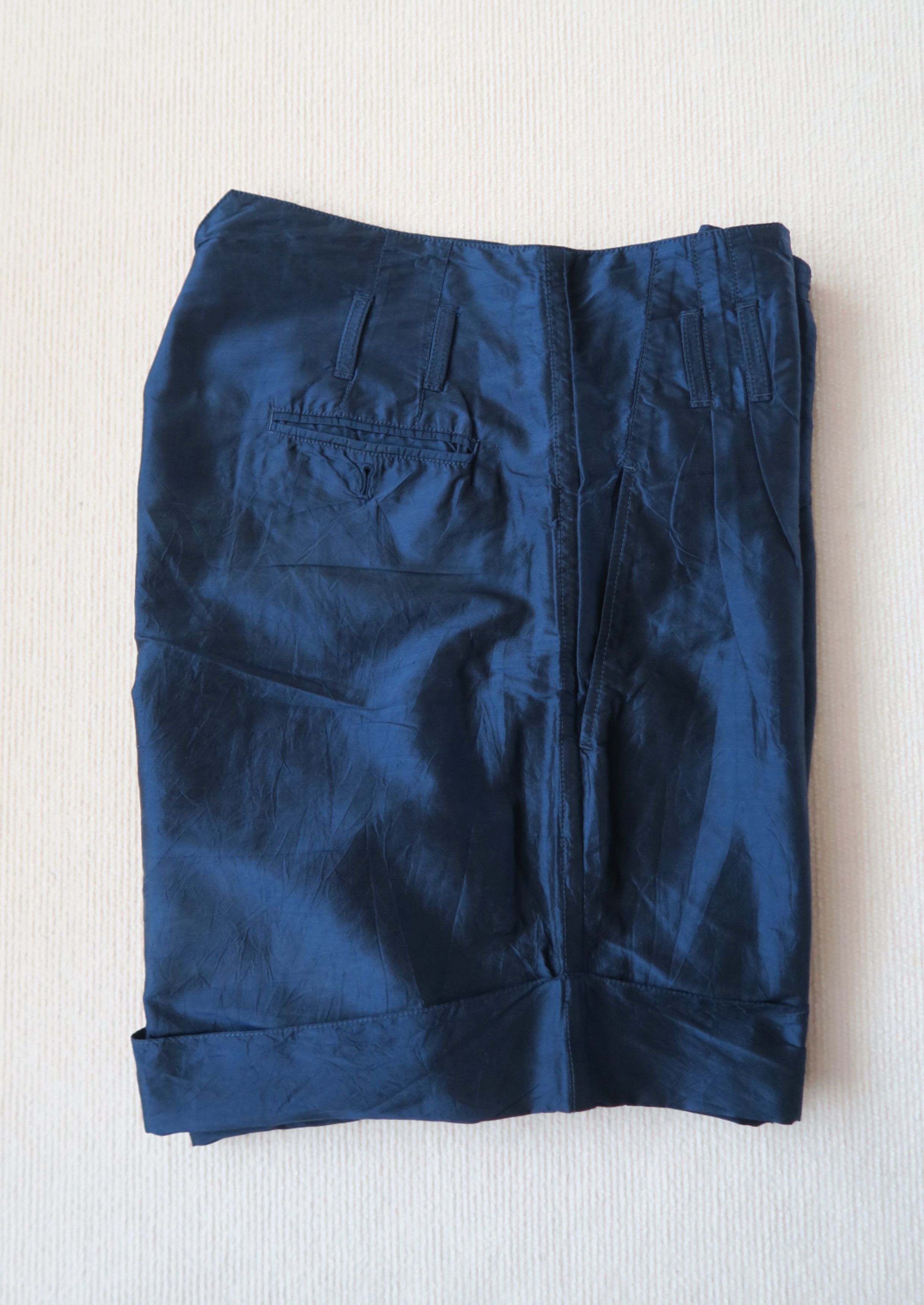 Emporio Armani Emporio Armani Blue Line Runway Silk Shorts Size US 34 / EU 50 - 8 Thumbnail