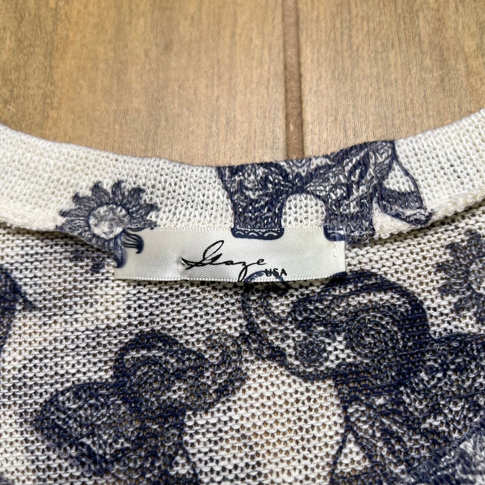 Vintage Gaze USA Elephant Print Boho Knit Top Women’s XS Tribal Boho Size XS / US 0-2 / IT 36-38 - 3 Thumbnail