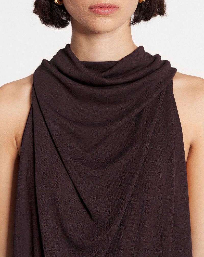 Lanvin o1y0326 Mini Dress in Plum Size S / US 4 / IT 40 - 2 Thumbnail