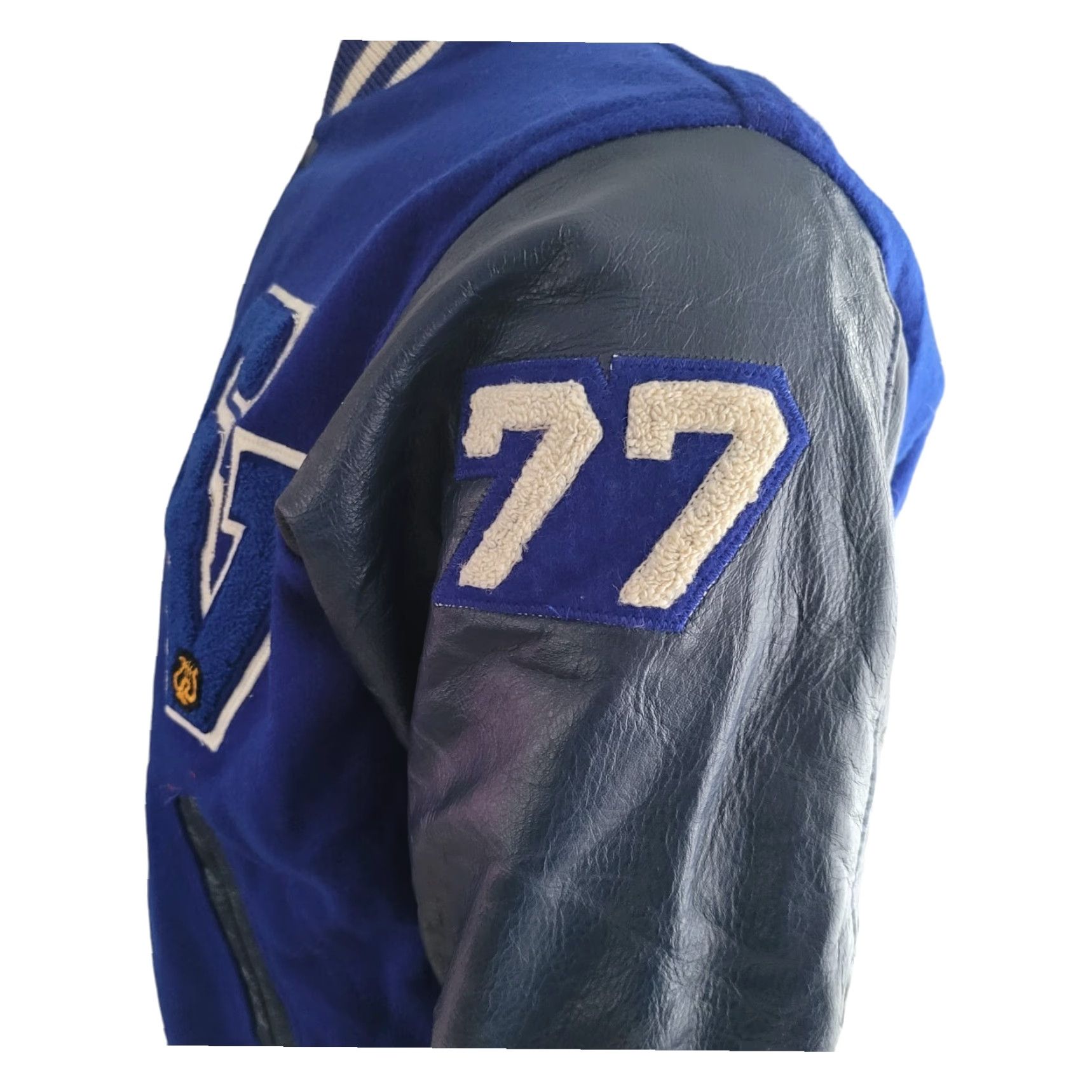 Vintage VINTAGE AFL CIO Garment America United Workers Varsity Jacket M Blue Wool Leather Sleeves Size M Mens Size US M / EU 48-50 / 2 - 4 Thumbnail