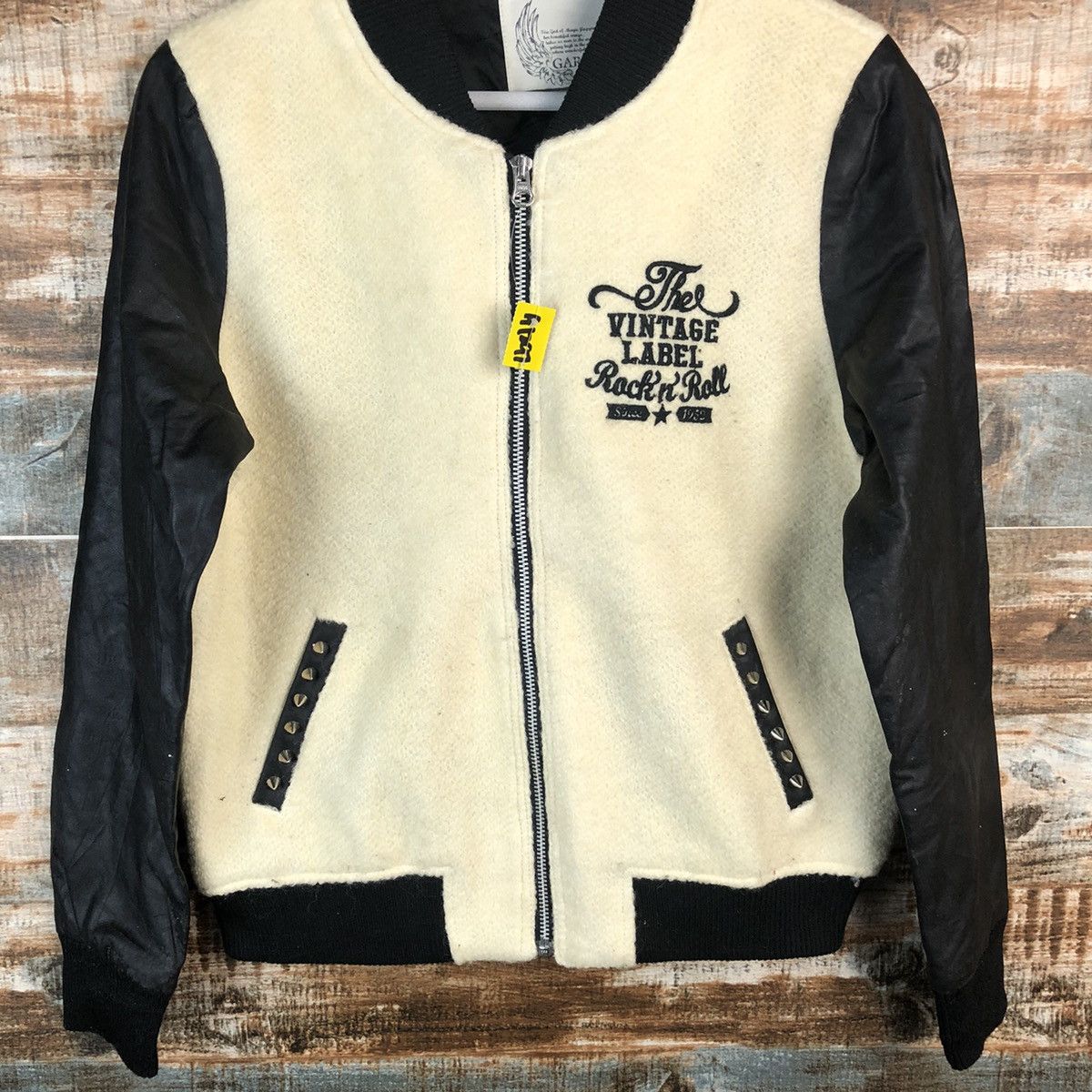 Japanese Brand Garula White Bombers varsity Jacket #A1297 Size M / US 6-8 / IT 42-44 - 6 Thumbnail