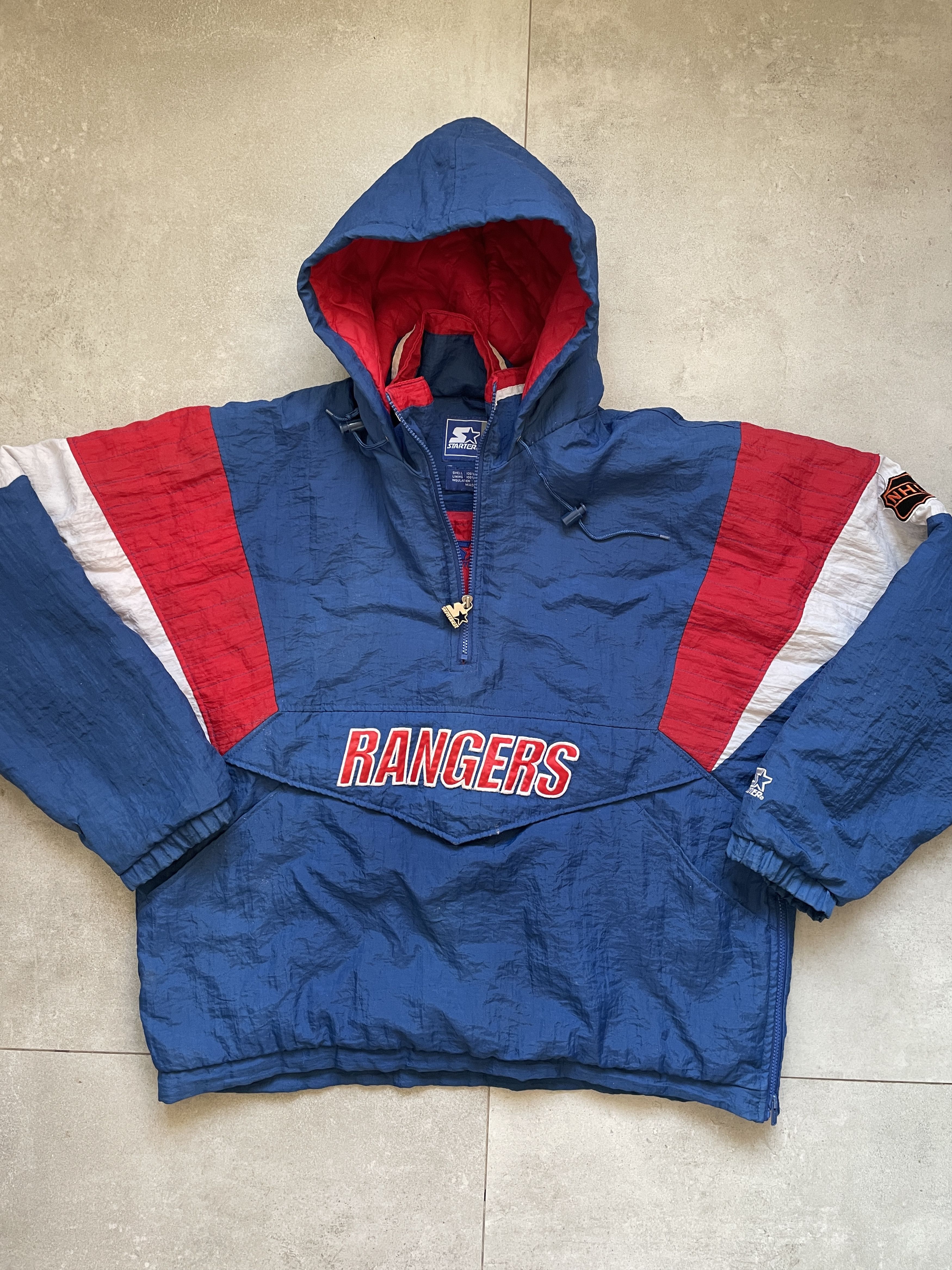 Starter VINTAGE 90S STARTER NEW YORK RAIDERS BLUE RED NHL JACKET Size US XL / EU 56 / 4 - 1 Thumbnail