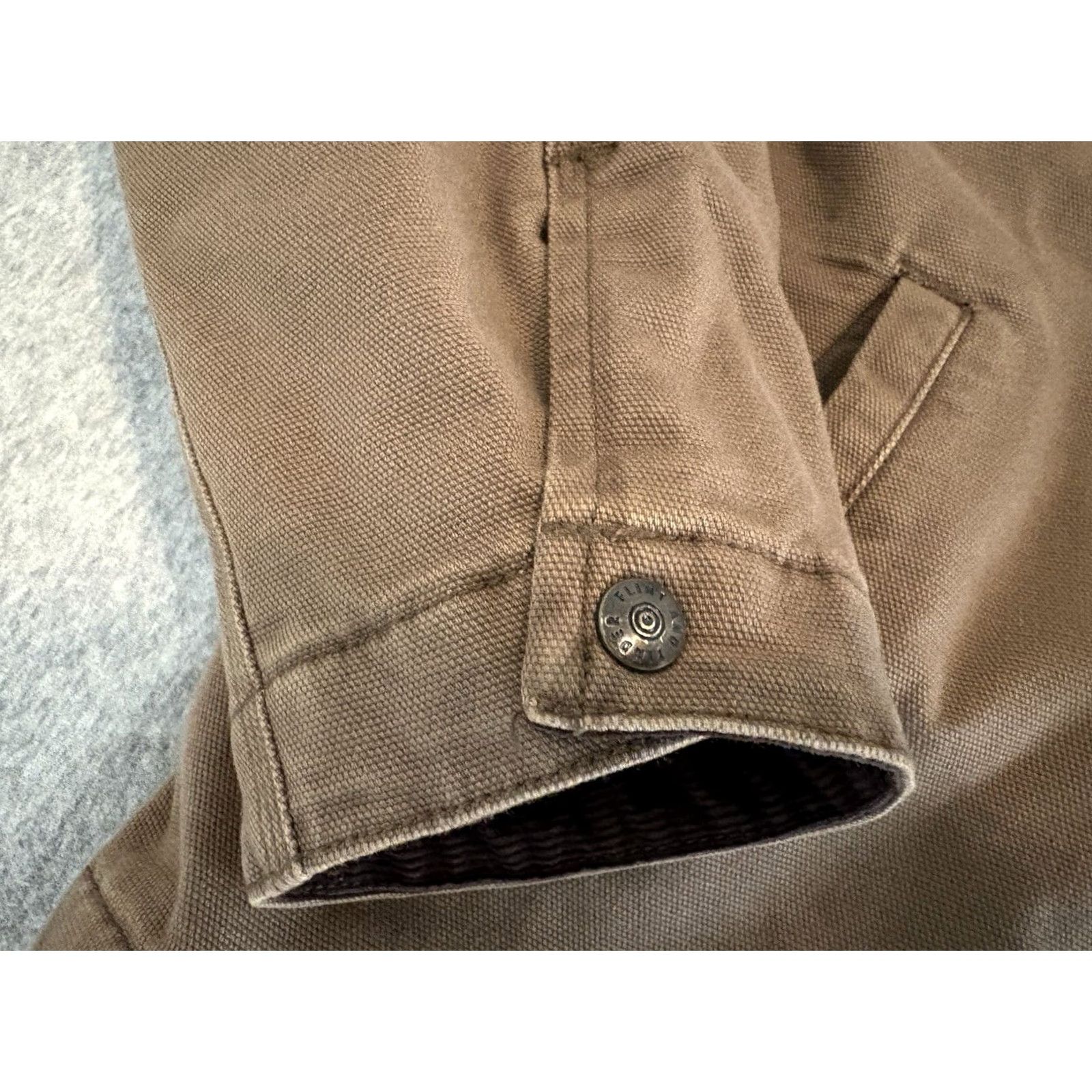 Flint And Tinder Flint and Tinder Jacket Brown Trucker Full Zip Mens 2XL 2XL Size Regular Cotton Blend Solid Collared- Vietnam Shirt? Size US XXL / EU 58 / 5 - 5 Thumbnail