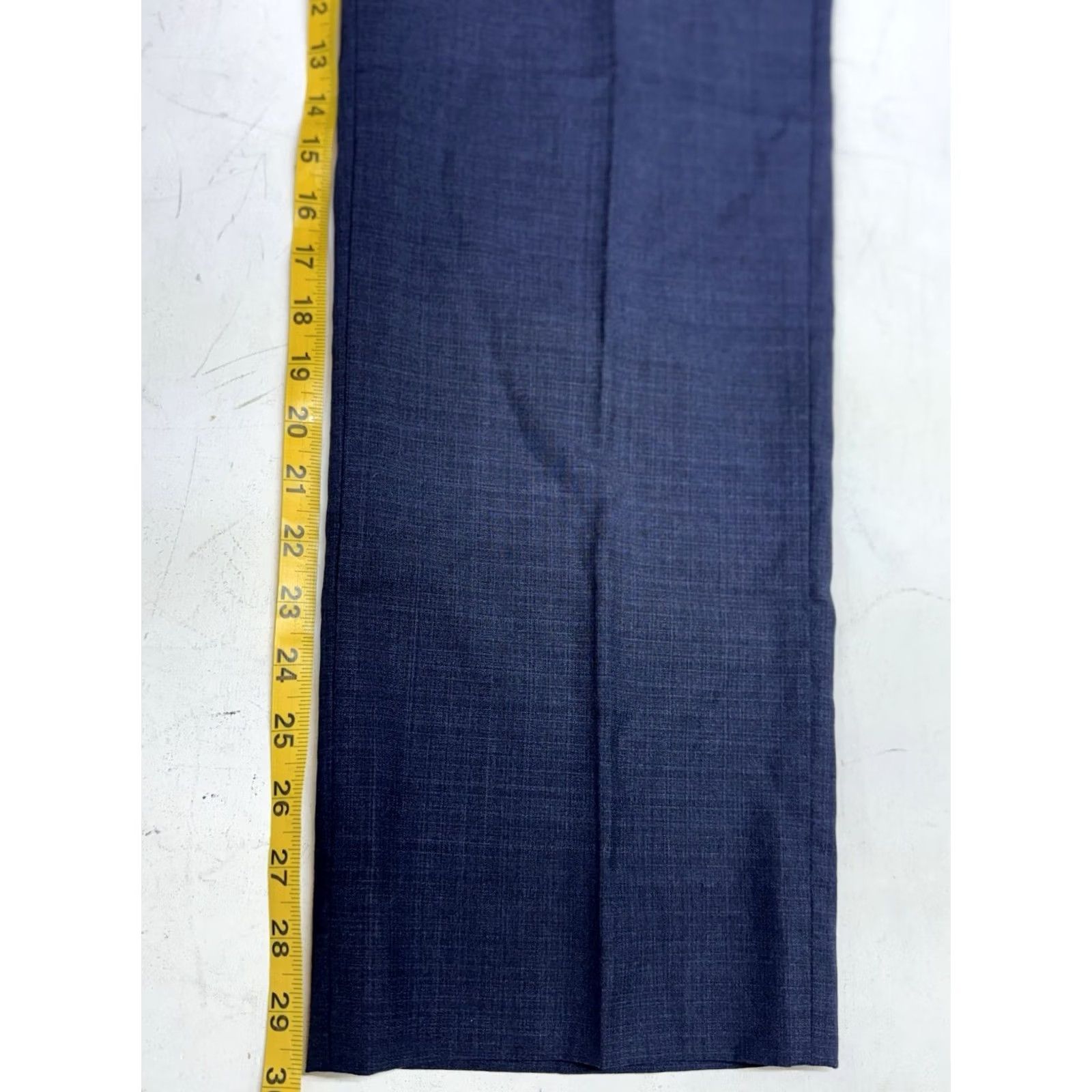 Vintage Santorelli Romeo Pants Mens Blue 34x29.5 100% Wool Flat Front Italy Trousers Size US 34 / EU 50 - 5 Thumbnail