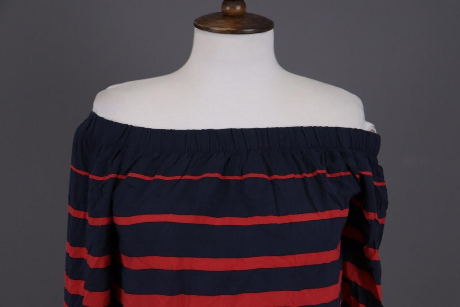 Designer Emily Van Den Bergh Black Striped Blouse Shirt Sz 36 / S Size M / US 6-8 / IT 42-44 - 2 Thumbnail