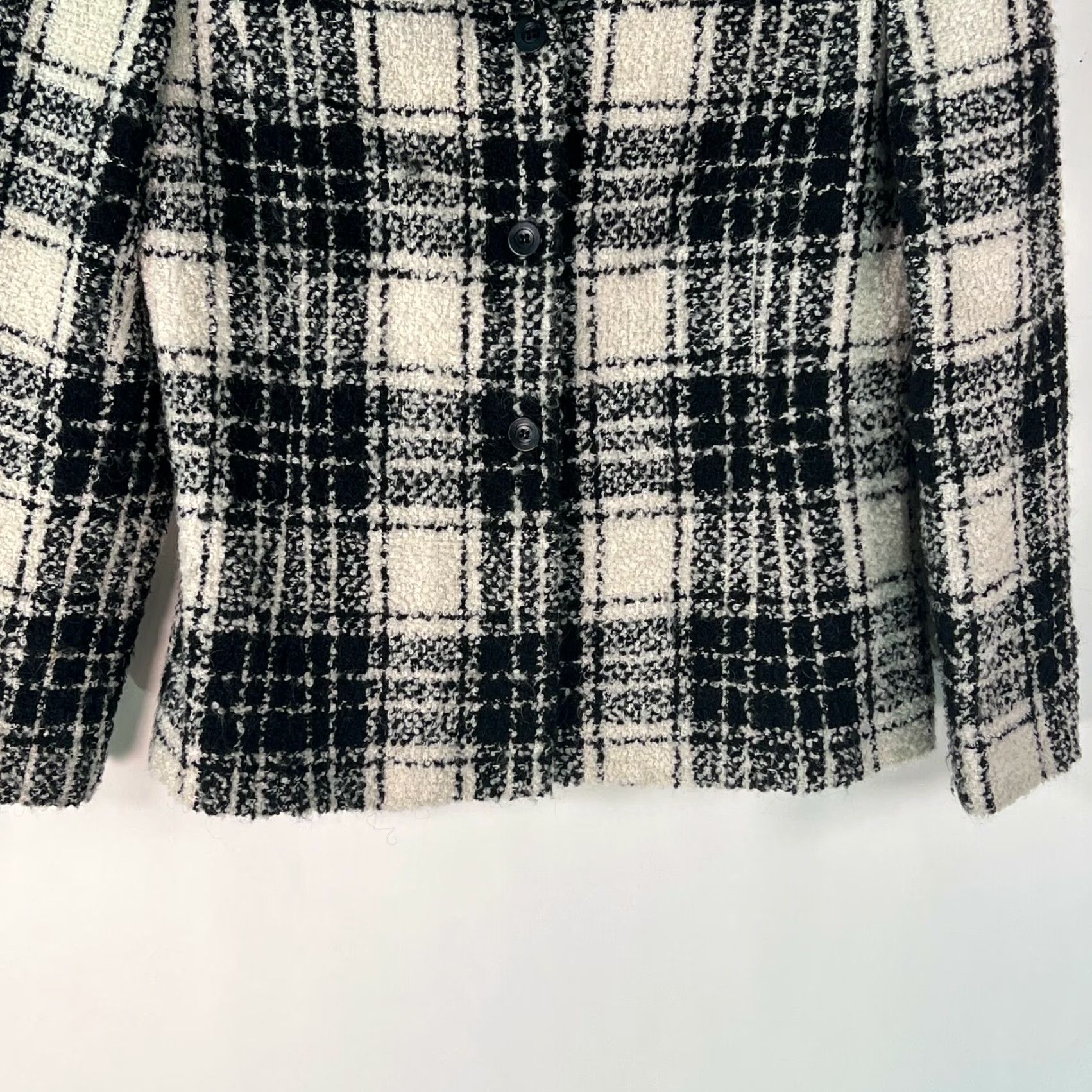Liz Claiborne VTG Liz Claiborne Collection Womens Black Wool Blend Button Front Jacket Size 12 Size XL / US 12-14 / IT 48-50 - 6 Thumbnail