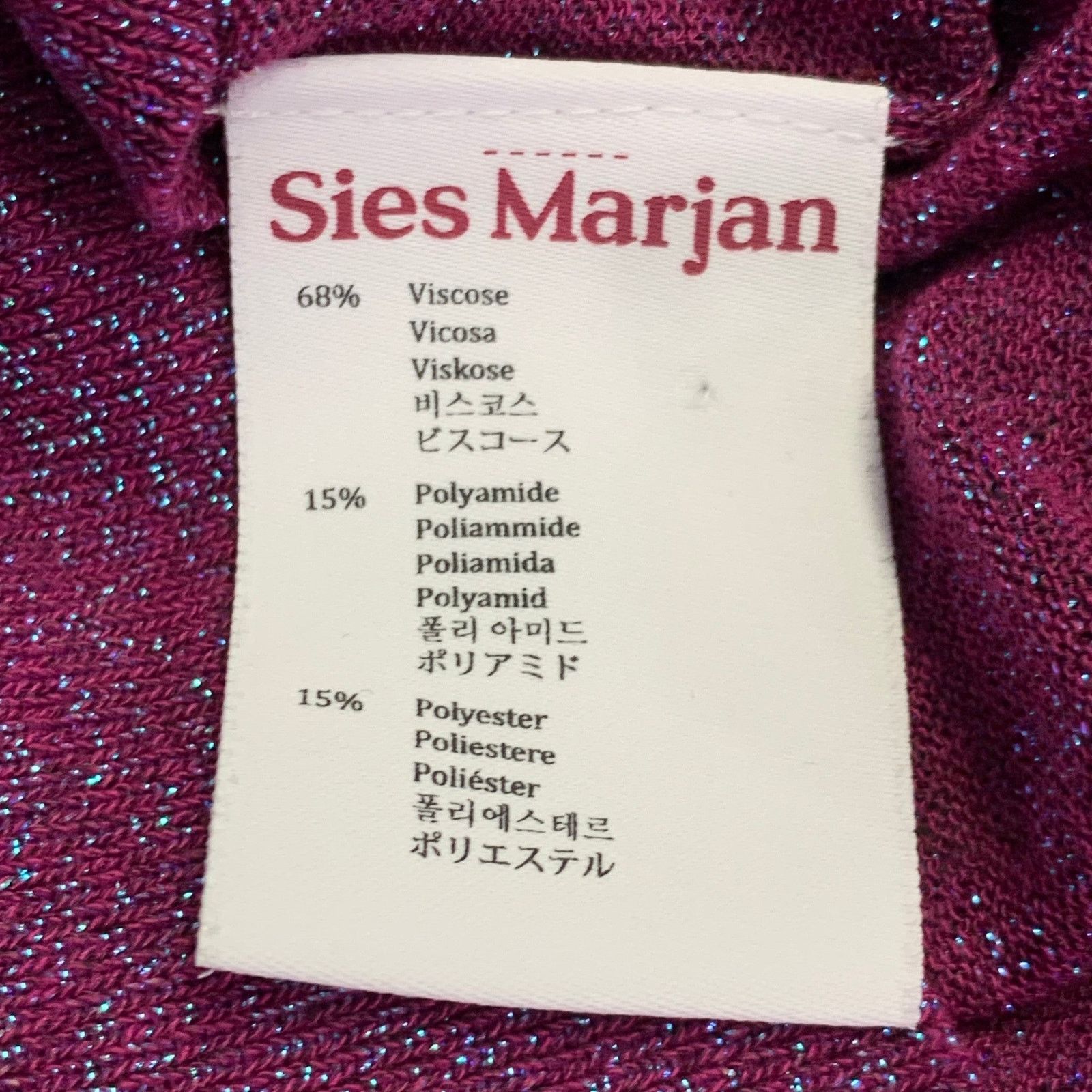 Sies Marjan SIES MARJAN Magenta Viscose Metallic Crew Neck Pullover Size S / US 4 / IT 40 - 10 Thumbnail