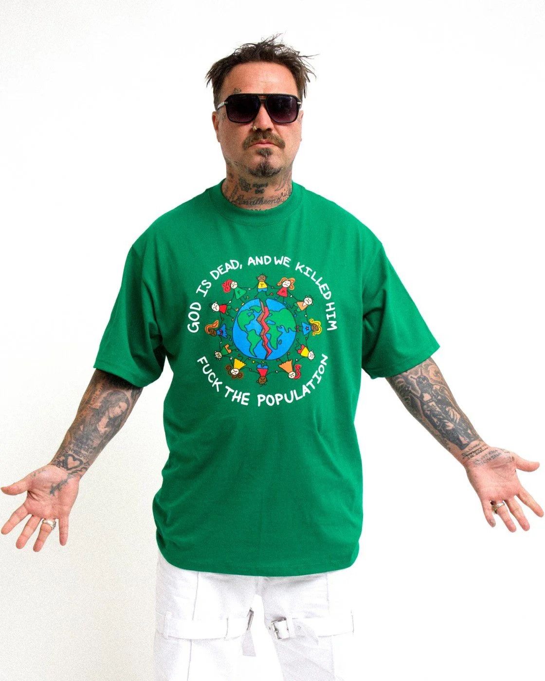 Fuck The Population FTP God Is Dead Tee NEW Large Size US L / EU 52-54 / 3 - 3 Thumbnail