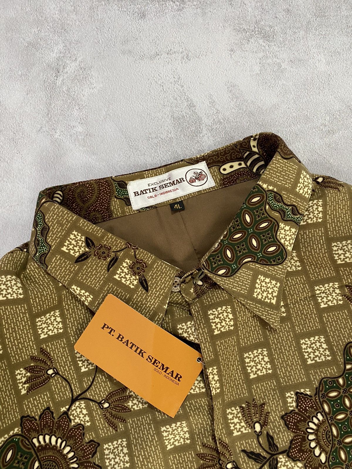 Vintage 🪷 Shirt Button Up Batik Semar Indonesian Style Size US XXL / EU 58 / 5 - 5 Thumbnail