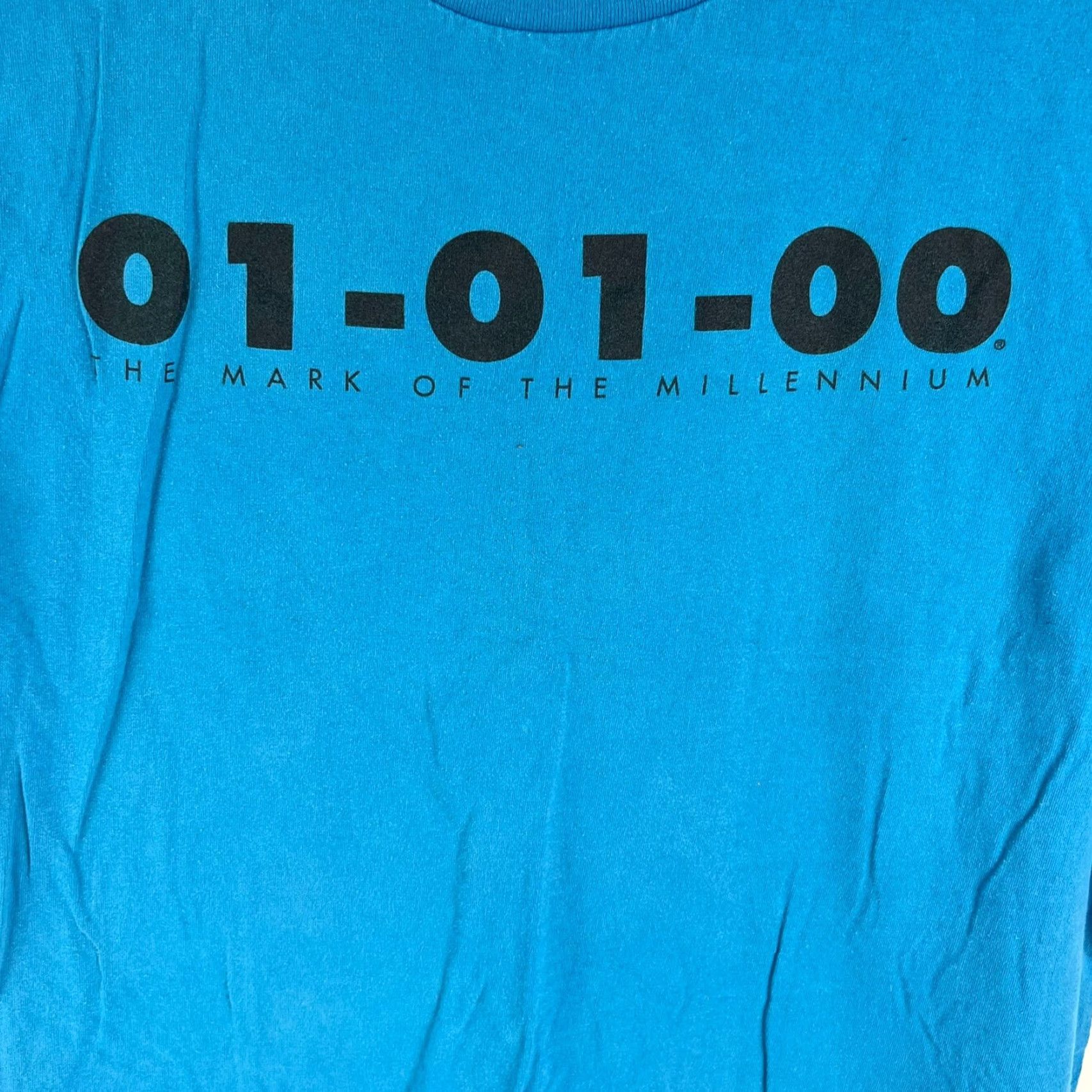 Lee VINTAGE Y2K The Mark Of The Millennium Blue T-Shirt Lee Sport L Men Crew Neck Short Sleeve Knit Cotton Blue Adults Mens Regular Size L Size US L / EU 52-54 / 3 - 2 Thumbnail
