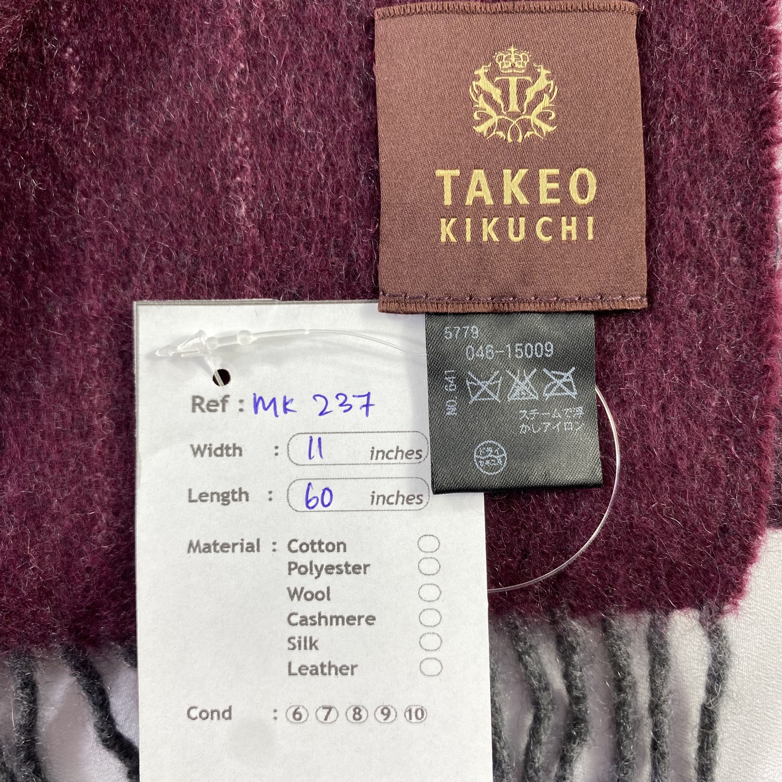 Takeo Kikuchi Takeo Kikuchi Scarf Neck Wrap Cashmere Muffler Size ONE SIZE - 6 Thumbnail