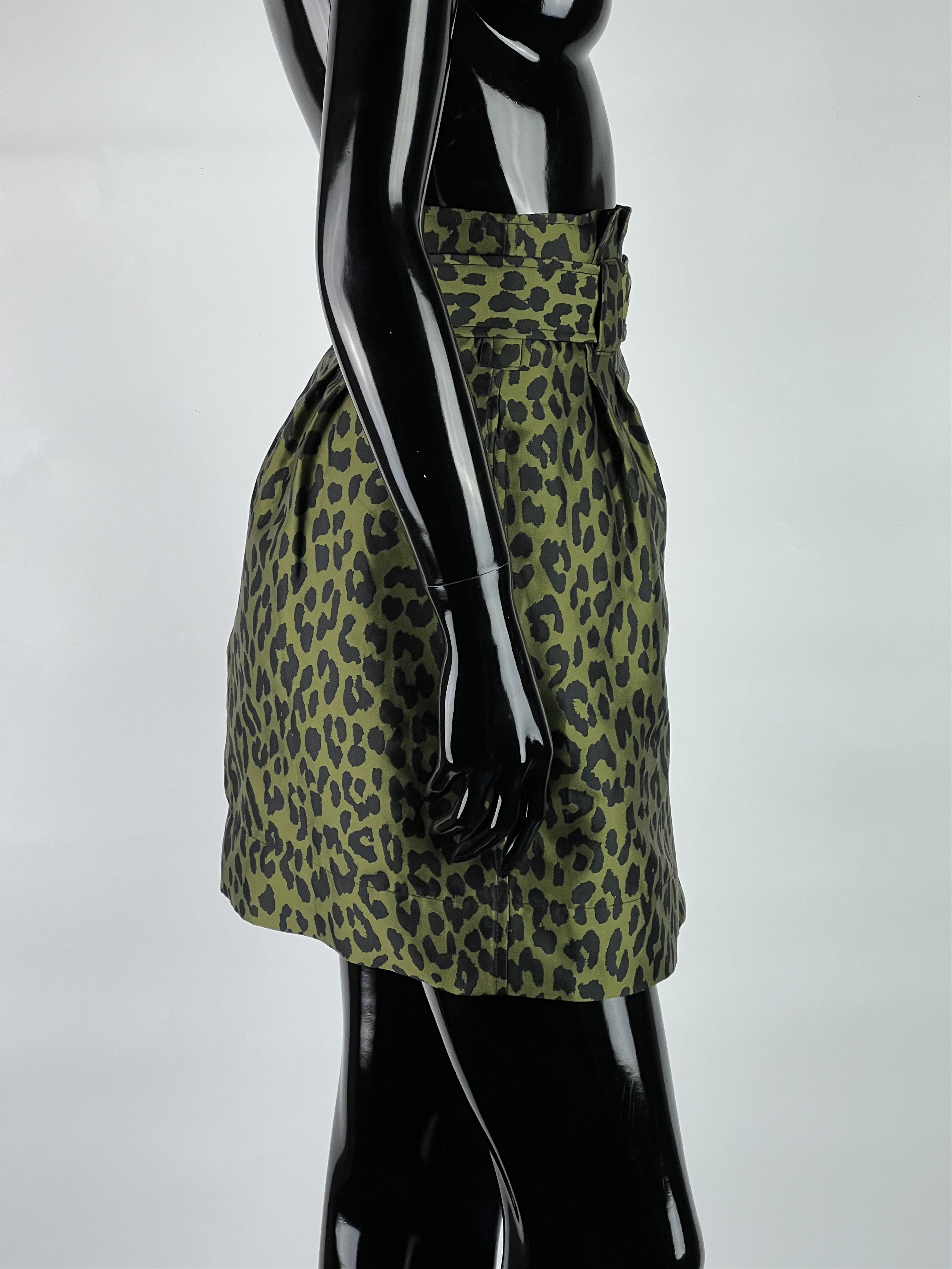 Ganni $220 NWT Ganni Belted Wrap Skirt Leopard Print Size 32 Size 24" / US 00 / IT 34 - 2 Thumbnail