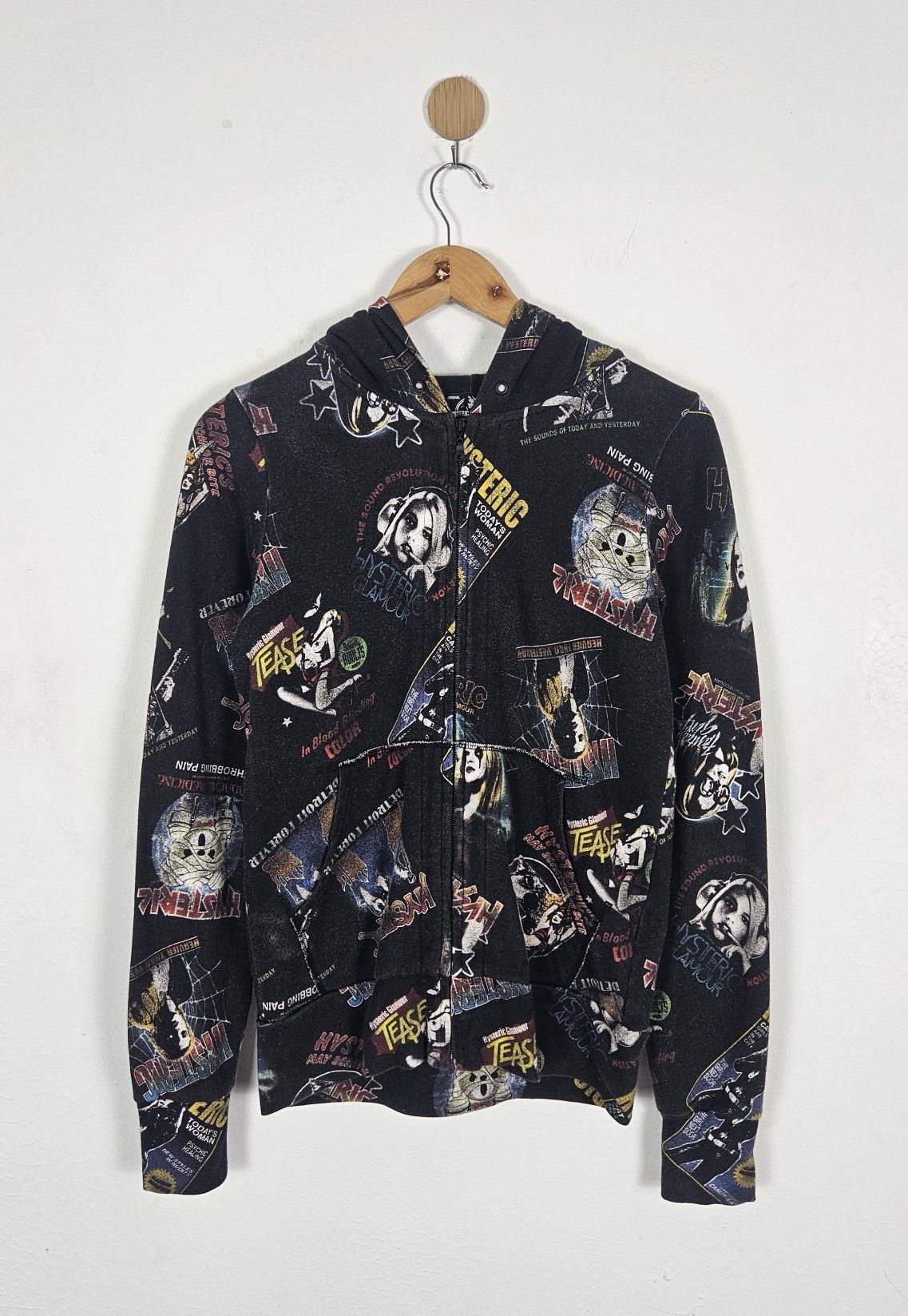 Hysteric Glamour all over print zip up hoodie