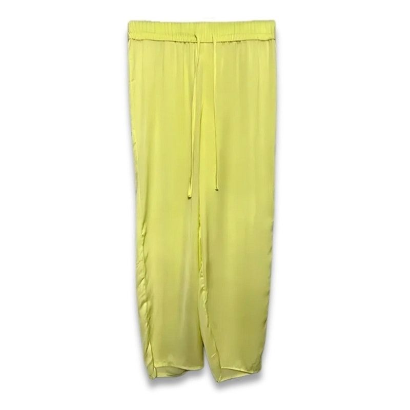 Other Open Edit Lounge Pant Drawstring Satin Solid Yellow W S NWOT Size 28" / US 6 / IT 42 - 1 Thumbnail