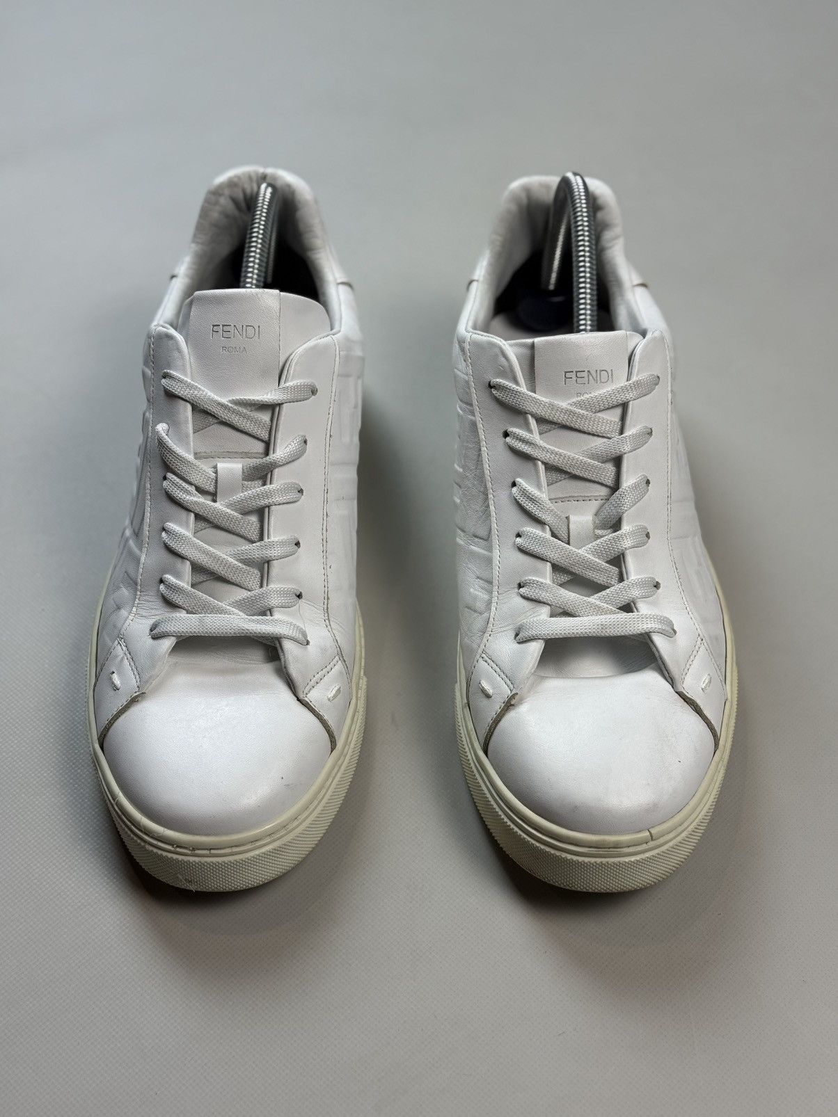 Fendi FF Monogram Leather Low Top Casual Lace Up Sneakers Shoes Size US 14 / EU 47 - 8 Thumbnail