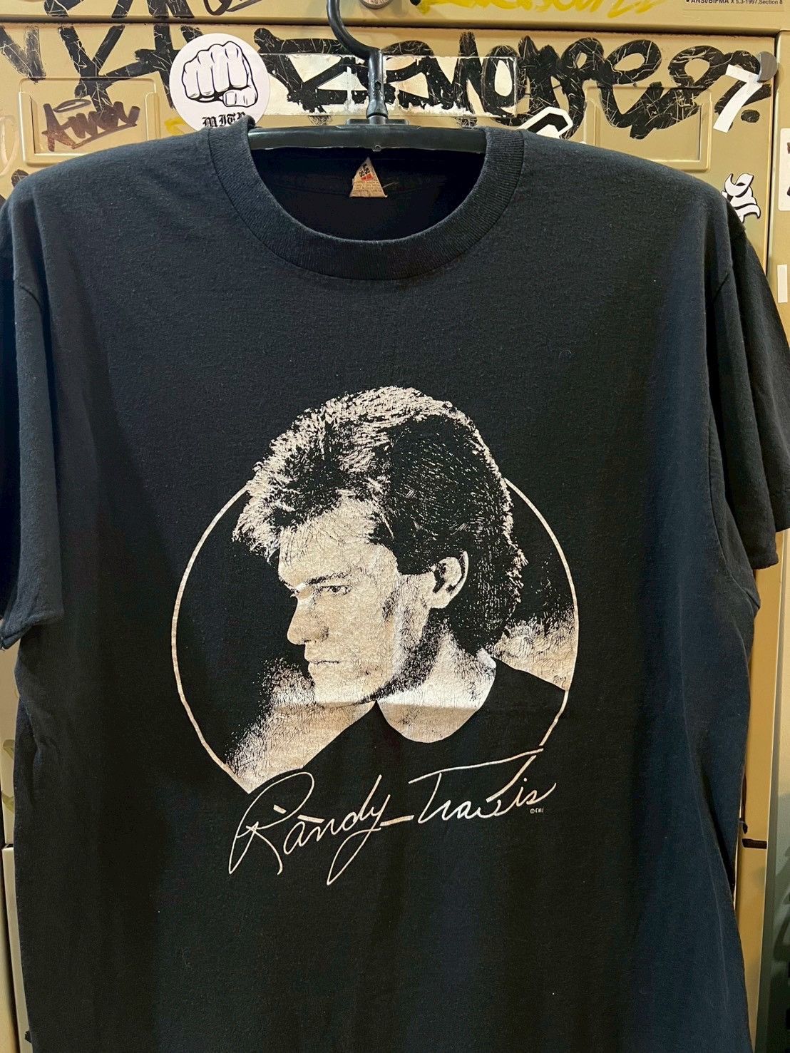 Band Tees Randy Travis T shirt 80’s Size US L / EU 52-54 / 3 - 2 Thumbnail