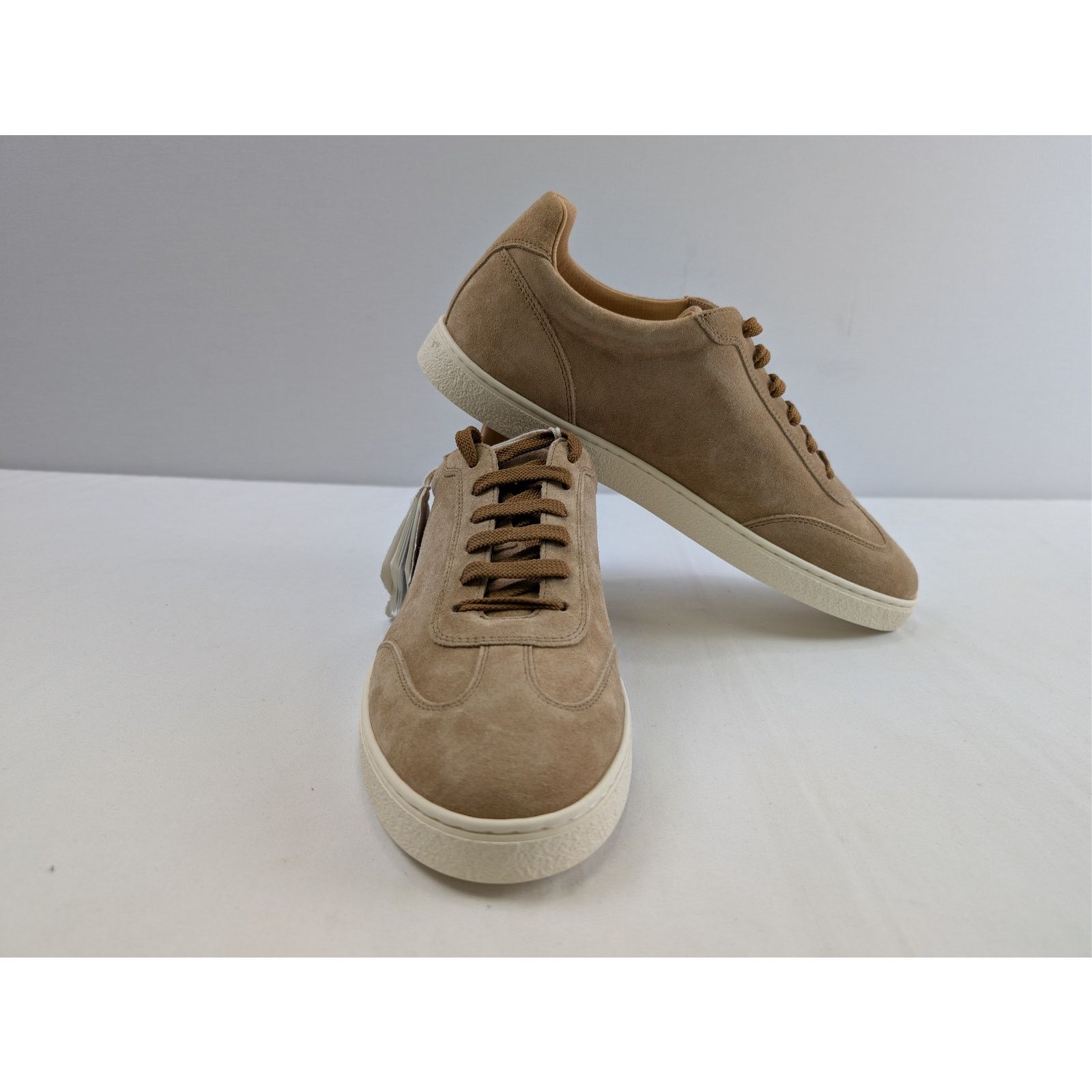 Brunello Cucinelli o1rshd1 'Coda di Rondine' suede sneakers in taupe/brown Size US 11 / EU 44 - 14 Thumbnail
