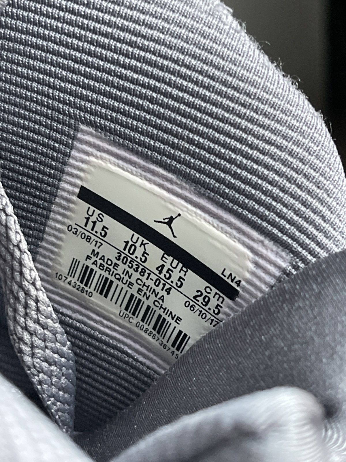 Jordan Brand Air Jordan 8 Cool Grey Size US 11.5 / EU 44-45 - 6 Thumbnail