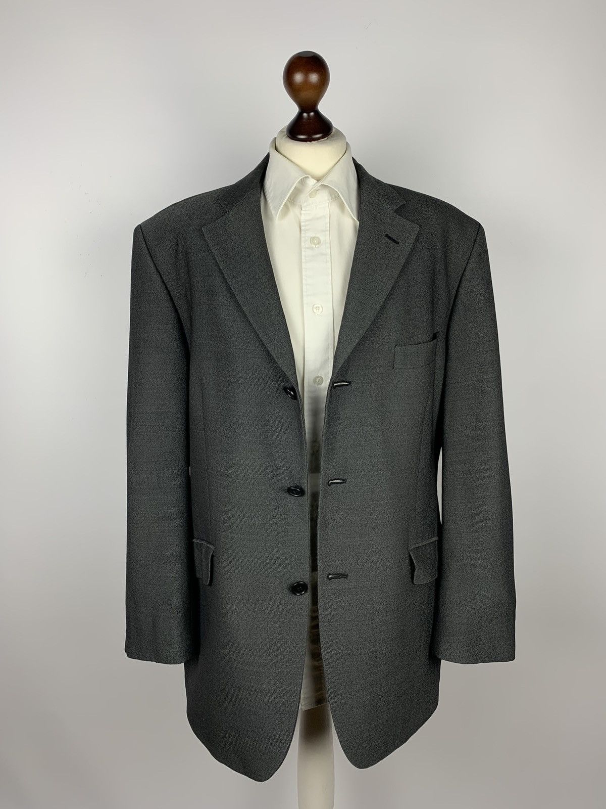 Balmain × Vintage Balmain Paris Wool Blazer Single-Breasted Notch Lapel Sz 40S Size 40S - 11 Thumbnail