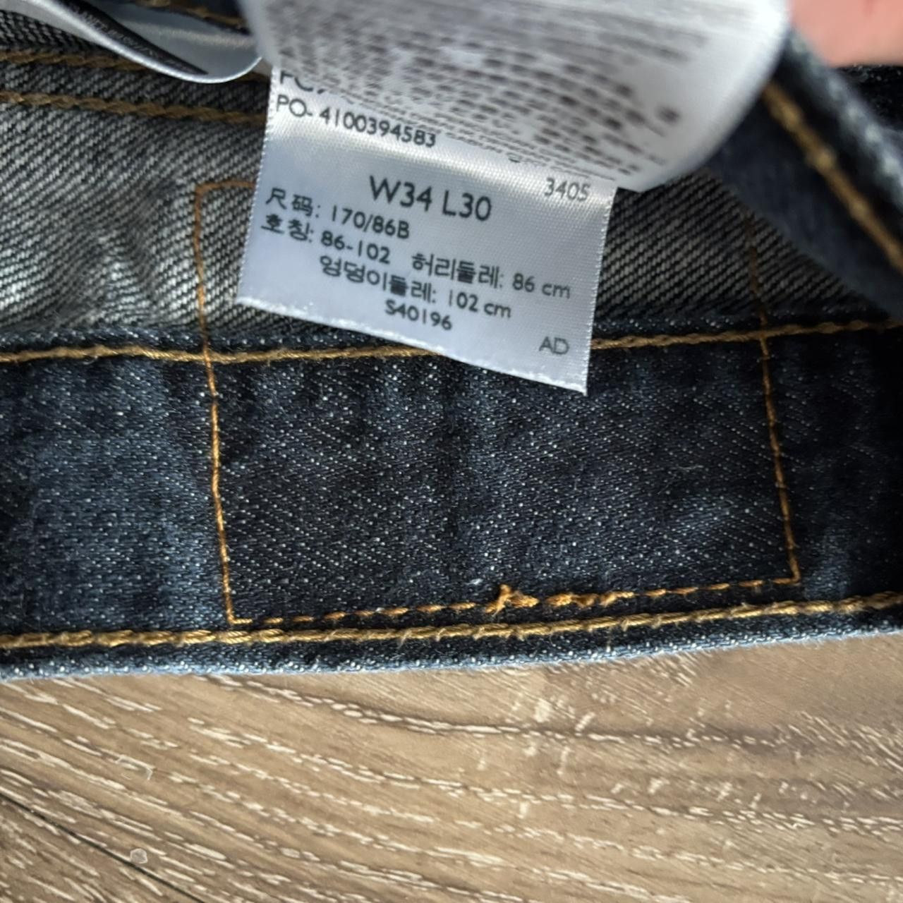 Levi's Crazy Vintage Y2K/2000s Grunge Dark Wash Levis Denim Jeans! 33x28 Size US 33 - 7 Thumbnail