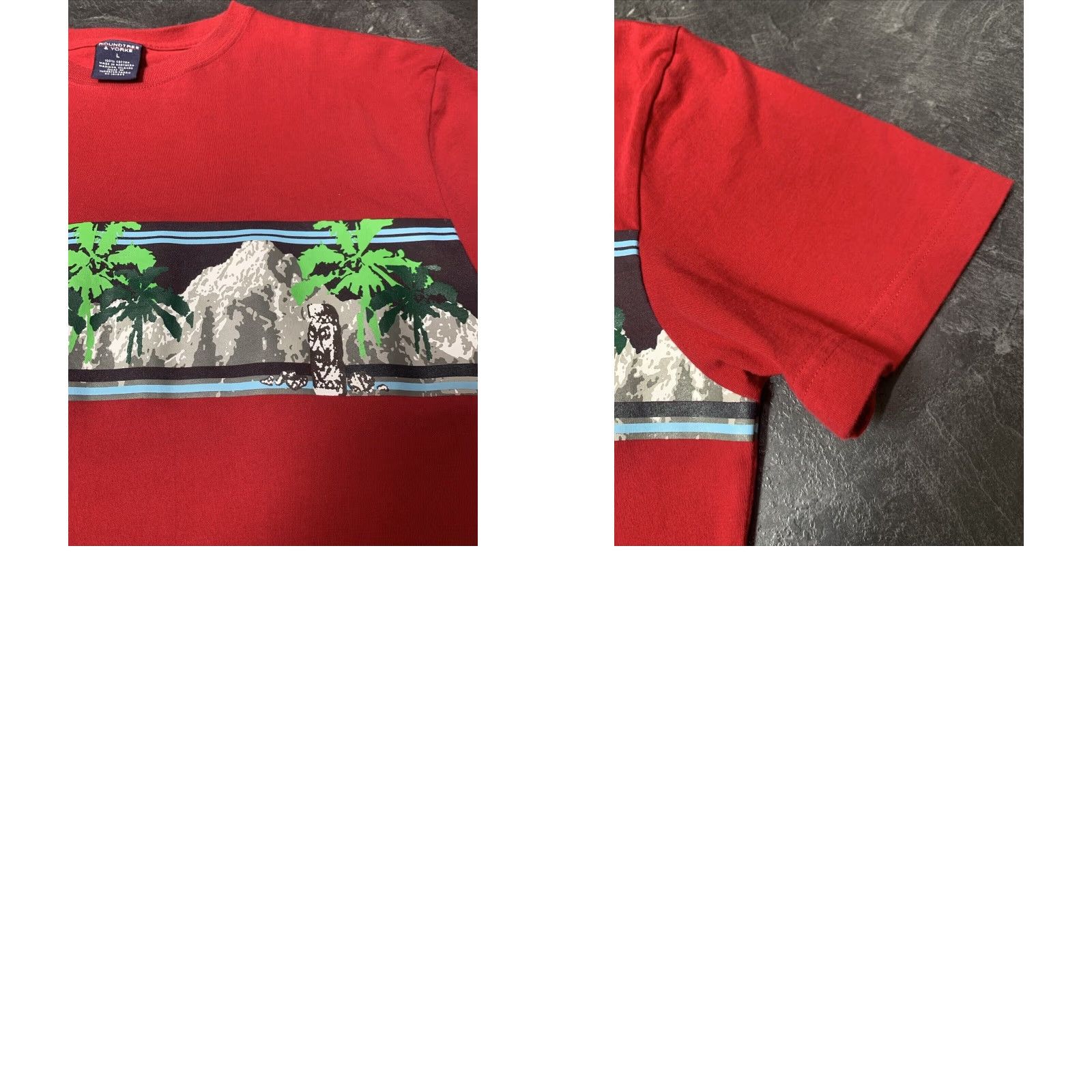 Roundtree & Yorke ROUNDREE & YORKE Red Crew Neck T-Shirt Large 100% Cotton Mens Size US L / EU 52-54 / 3 - 8 Thumbnail