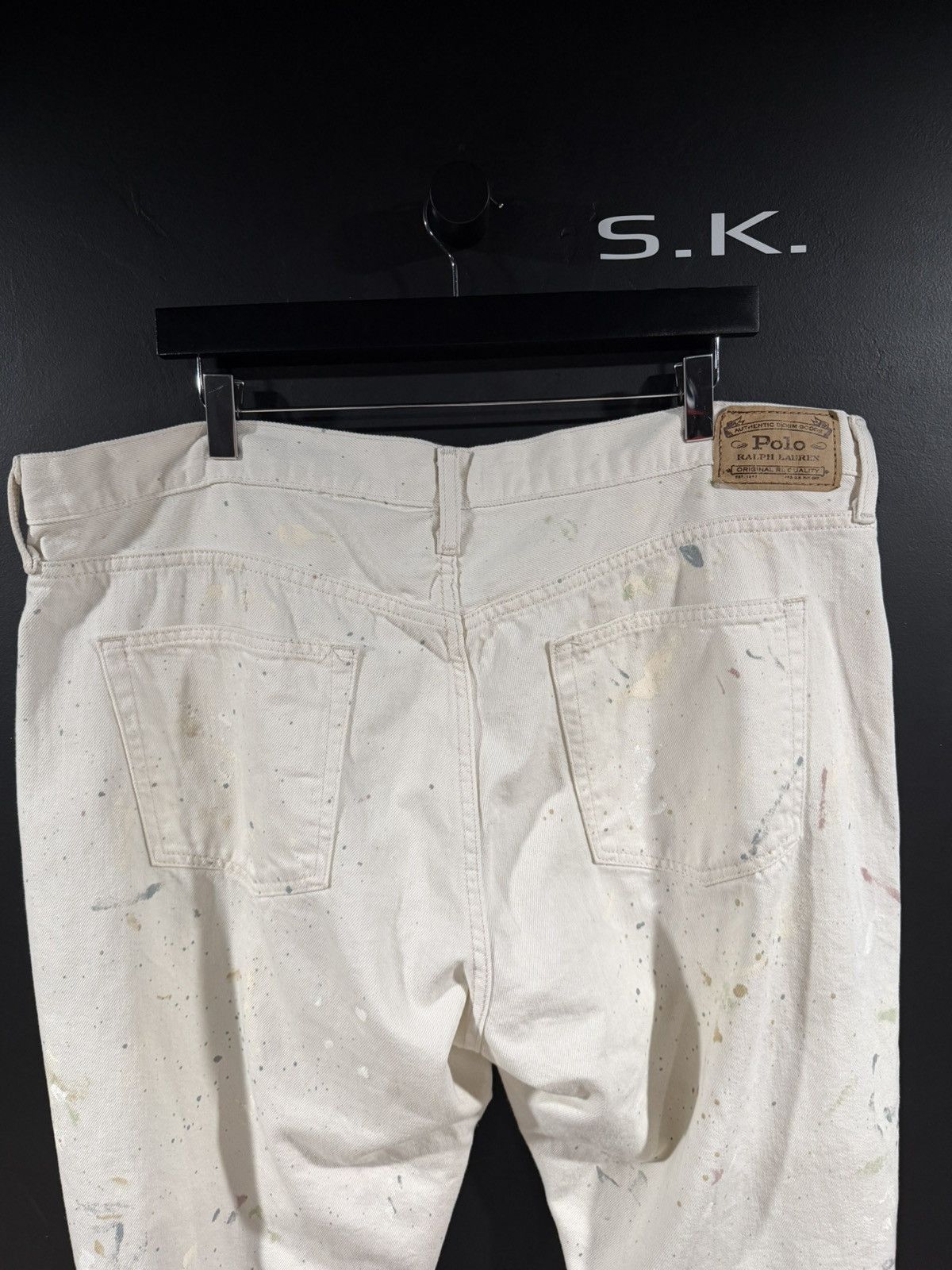 Polo Ralph Lauren 2010s Vintage Polo Ralph Lauren Paint Splatter Denim Jeans Size US 41 - 10 Thumbnail
