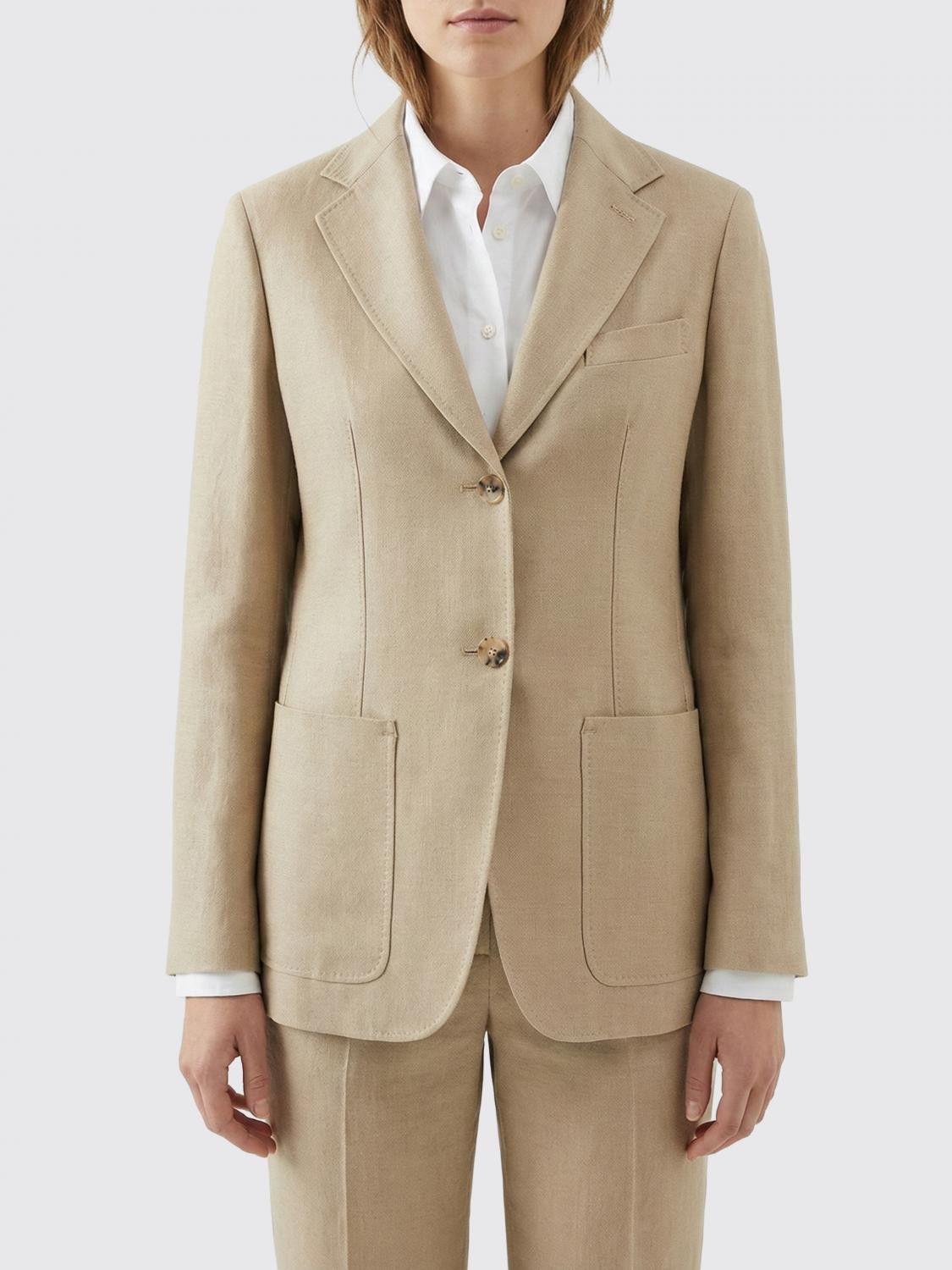Max Mara Max Mara Jacket Woman Beige Size M / US 6-8 / IT 42-44 - 1 Thumbnail