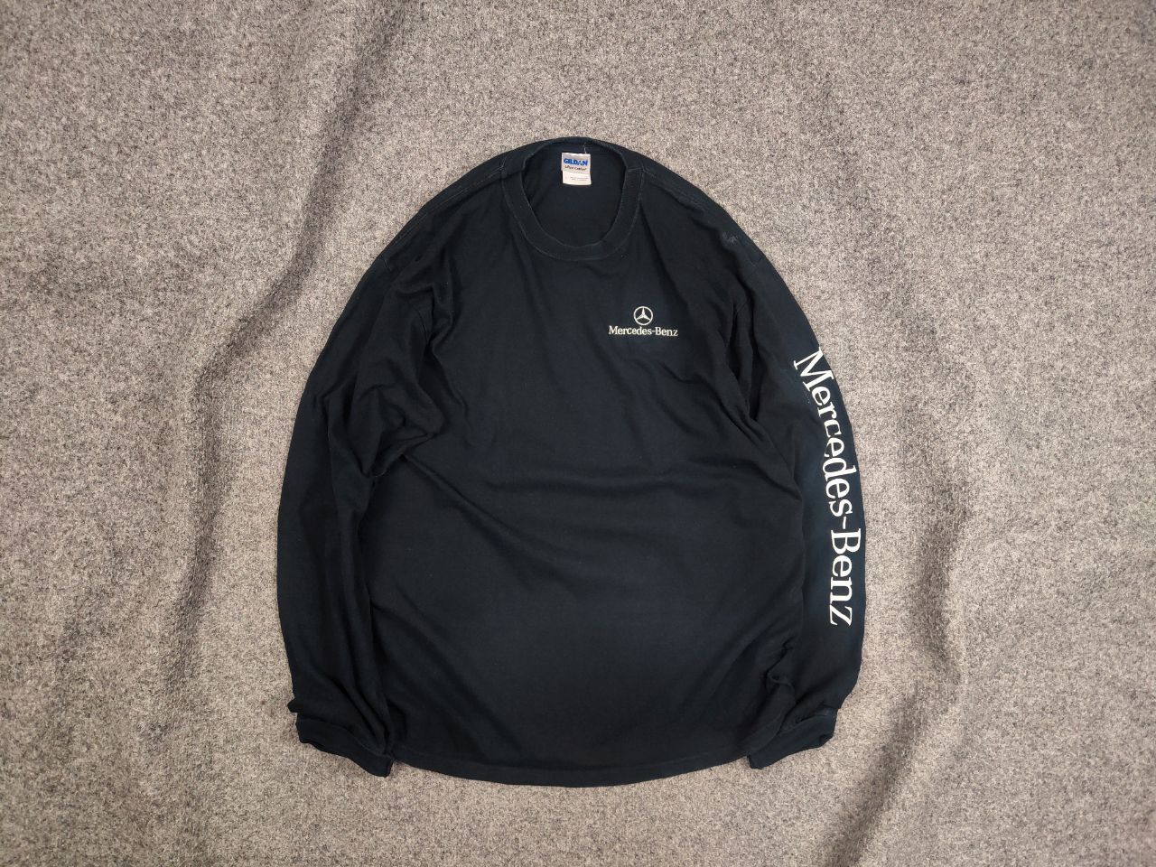 Mercedes-Benz Vintage 90's Mercedes Benz Logo Long Sleeve Faded Black Size US M / EU 48-50 / 2 - 1 Thumbnail