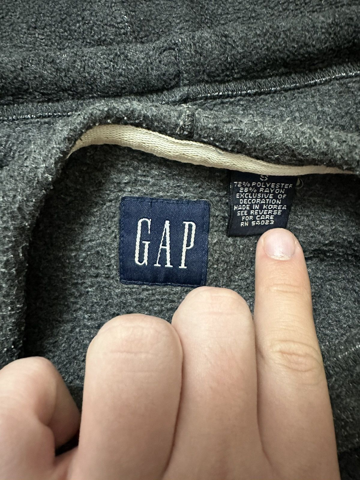 Gap HOODIE Gap Fleece Vintage Oversized Very Rare Big Logo Y2k Size US S / EU 44-46 / 1 - 5 Thumbnail