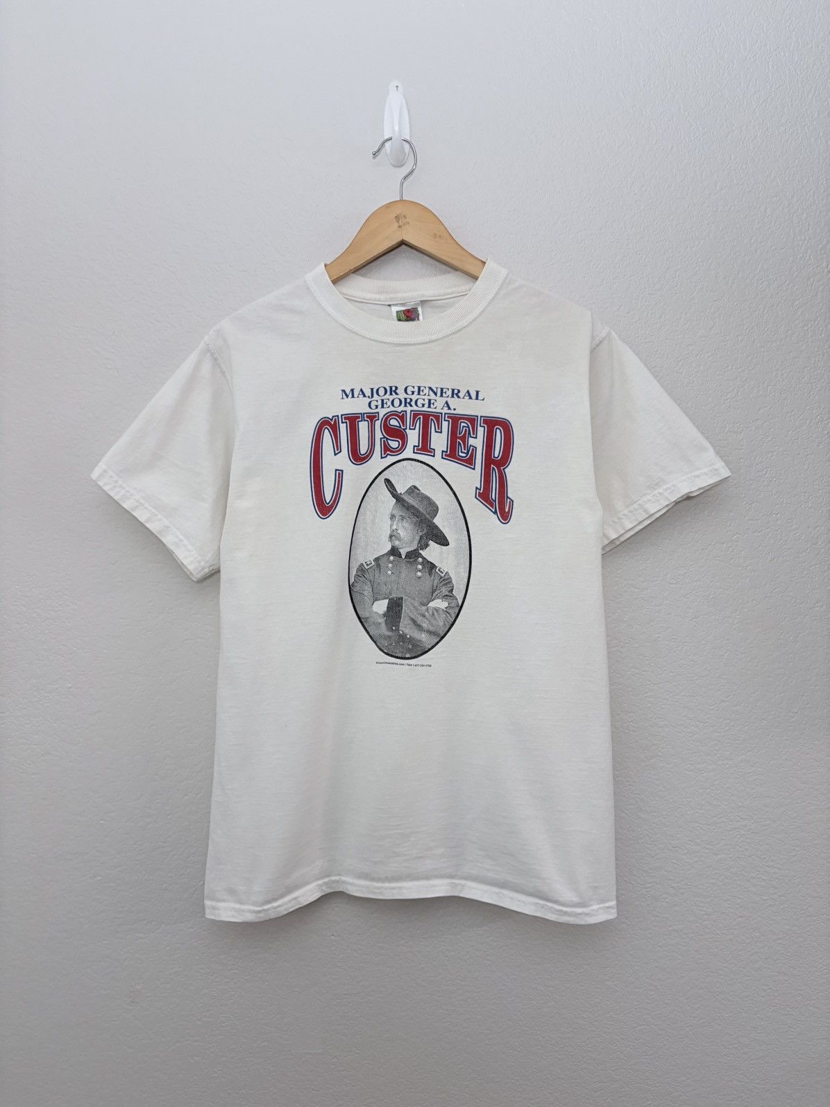 Vintage Vintage Major General George Custer Marine Army Tee Shirt Size US M / EU 48-50 / 2 - 1 Thumbnail
