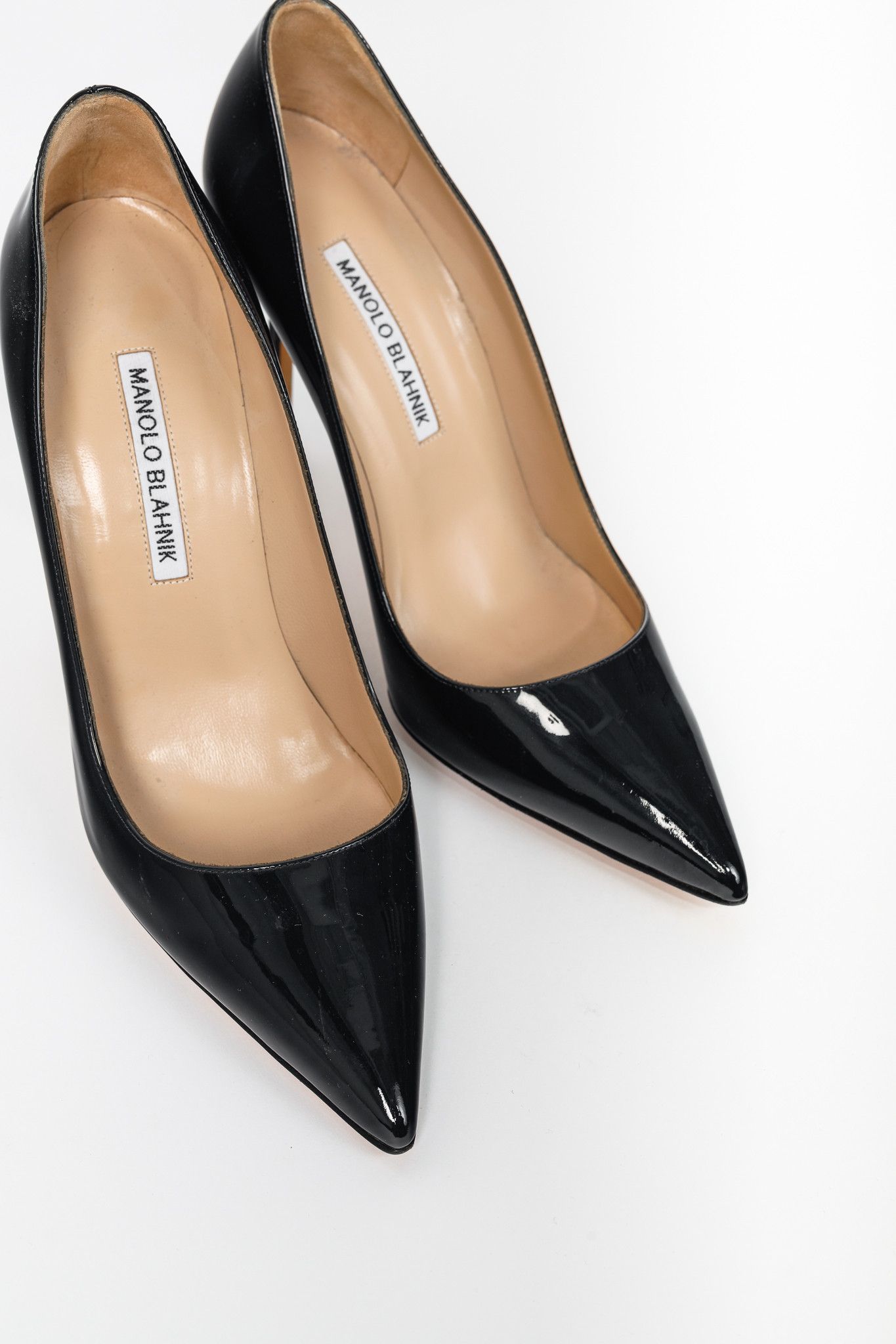 Manolo Blahnik Manolo Blahnik BB Patent Leather Pointed-Toe Pumps Size US 7.5 / IT 37.5 - 6 Thumbnail