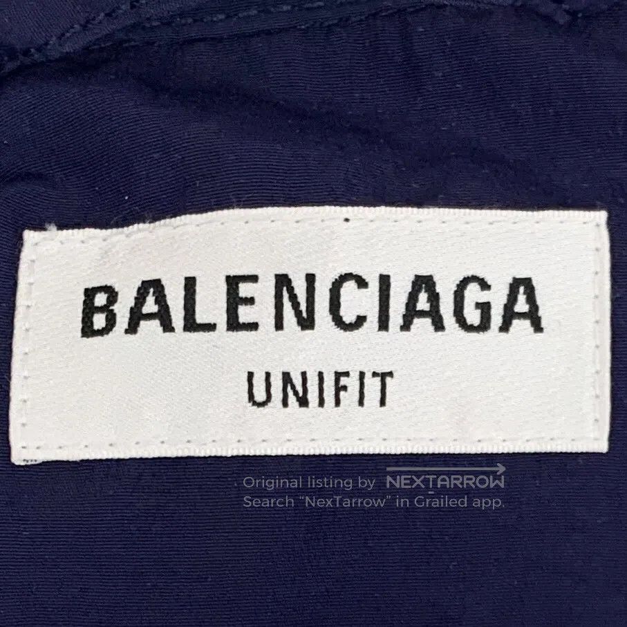 Balenciaga Balenciaga Blue Washed Distressed Cotton Collared Single B Size US M / EU 48-50 / 2 - 6 Thumbnail