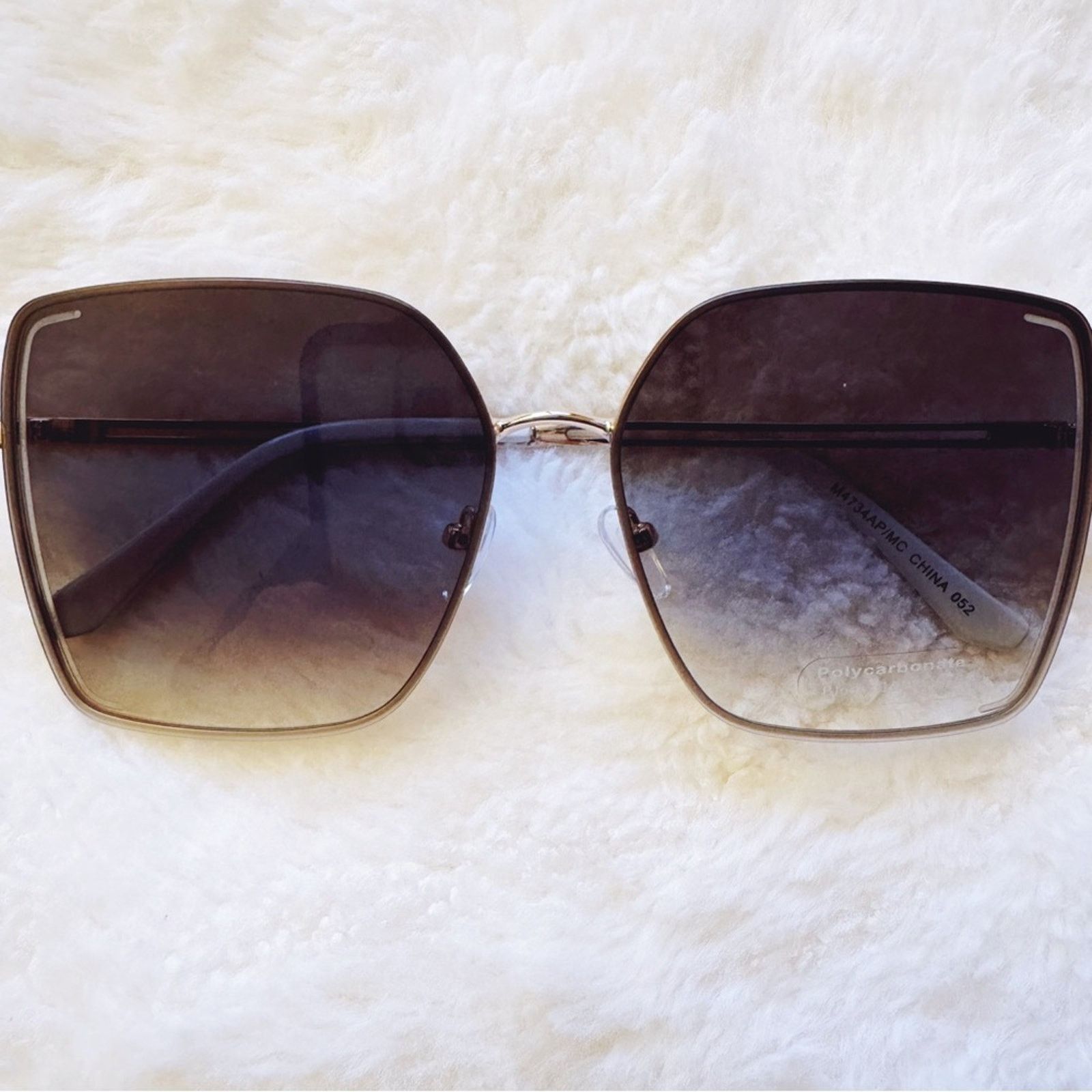 Other Monica Clear Blue Geometric Sunglasses Size ONE SIZE - 1 Thumbnail