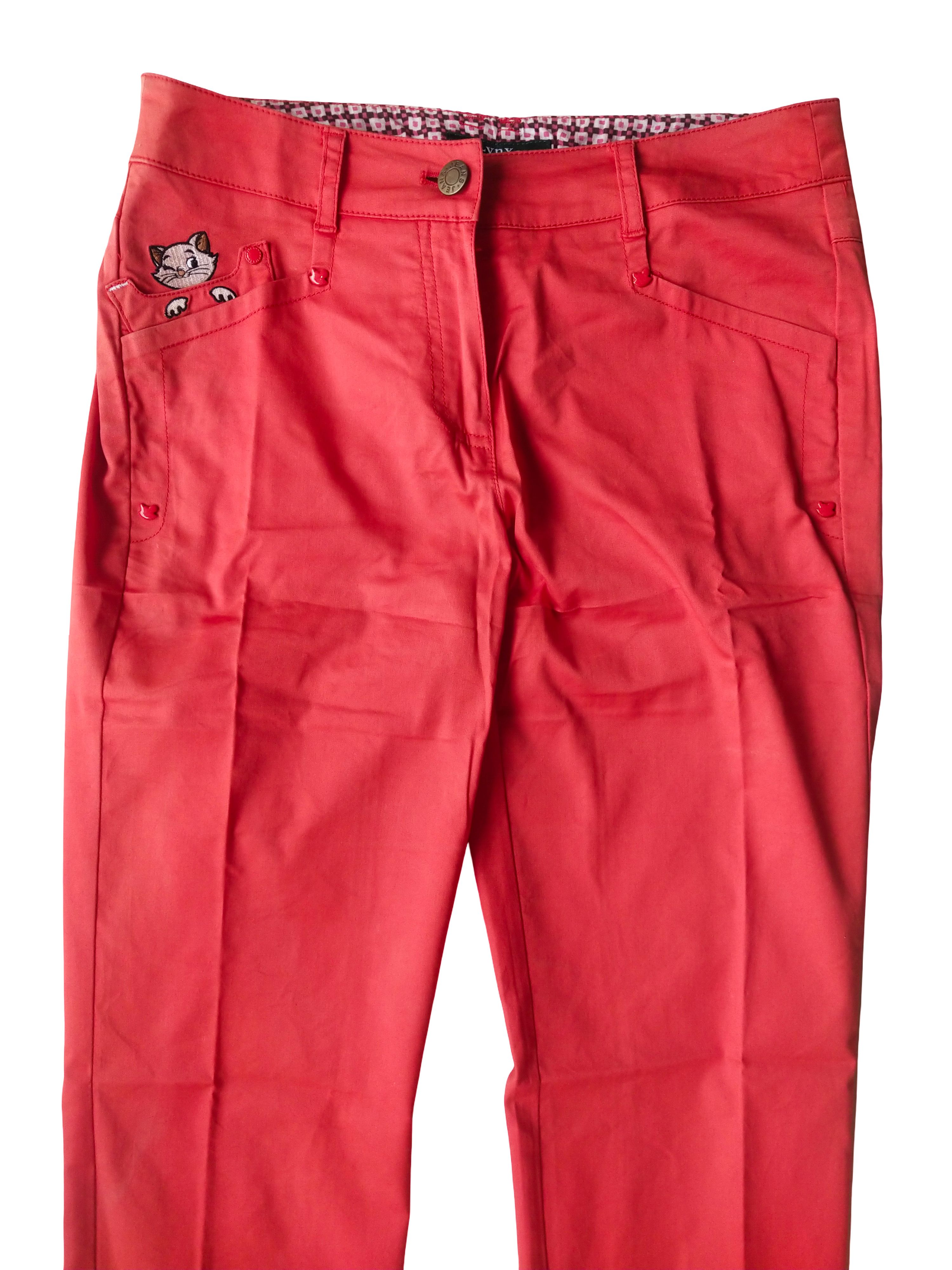 Hysteric Glamour Lynx Golf Kawaii Red Embroidered Cat Pants Japan Size 26" / US 2 / IT 38 - 2 Thumbnail