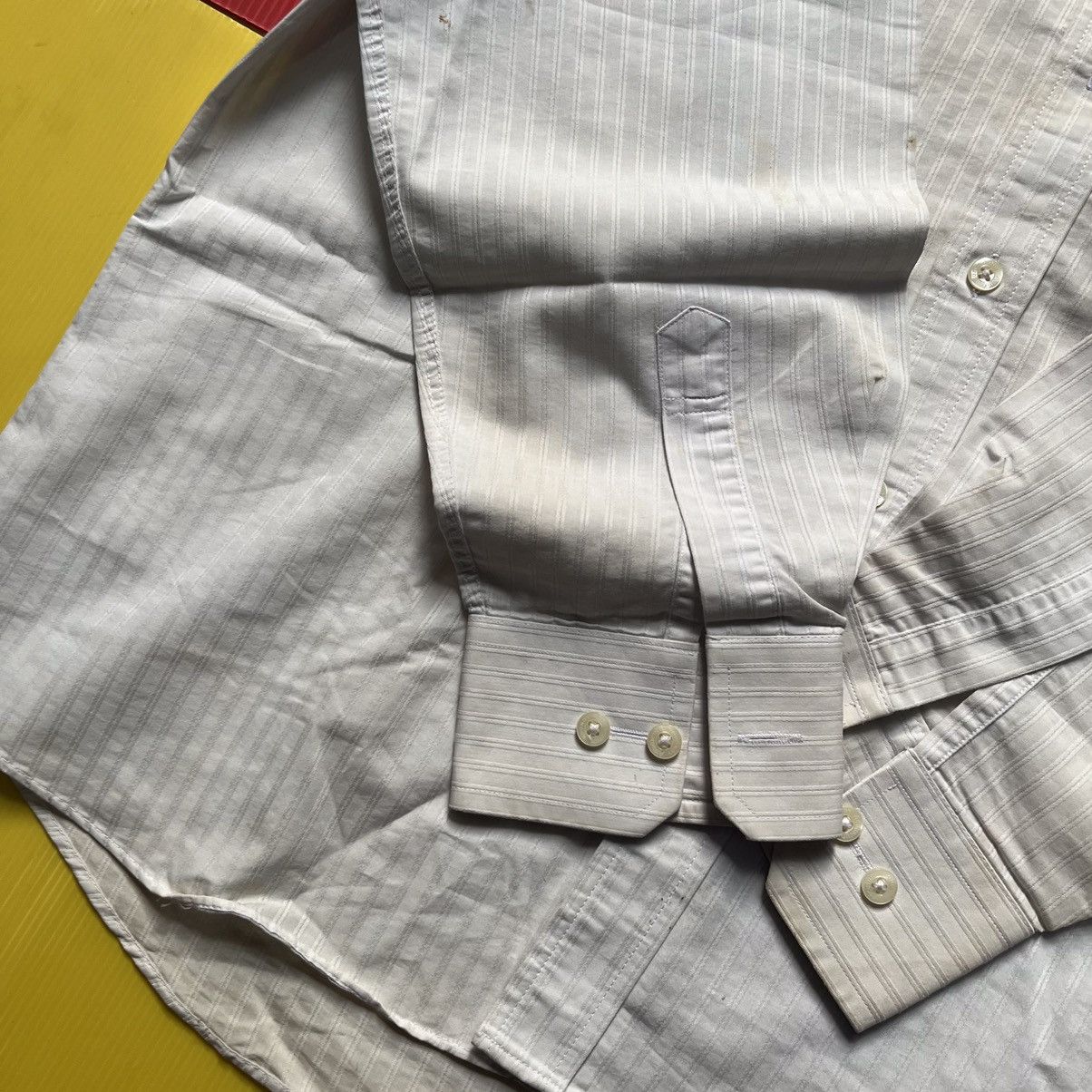 Aquascutum × Other UK Vintage Aquascutum of london Shirt long sleeve White stripes Size US XL / EU 56 / 4 - 3 Thumbnail