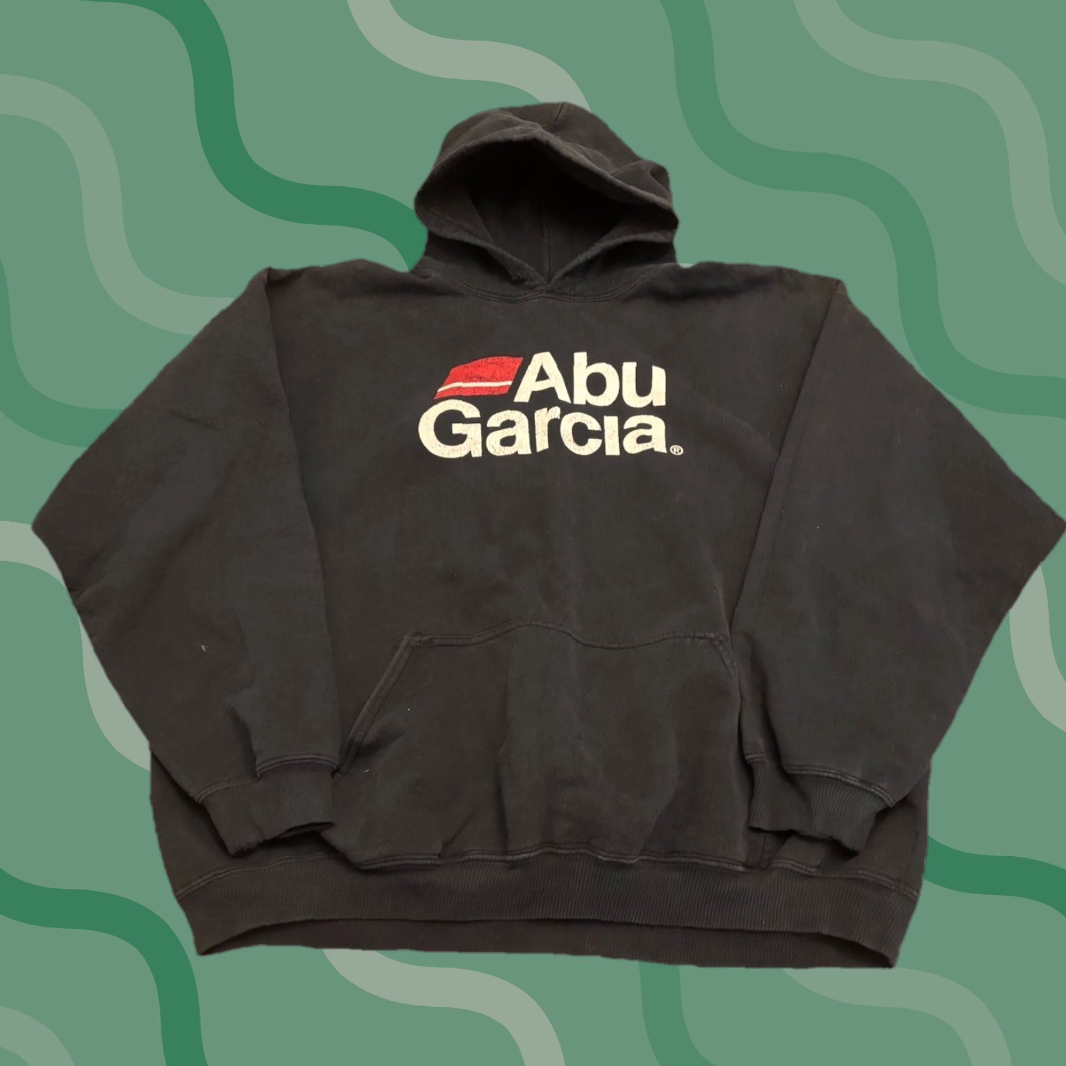 Vintage VINTAGE Abu Garcia Hoodie Mens 2XL Black Red Pullover Graphic Print Logo N7 Sweatshirt Fish Size US XXL / EU 58 / 5 - 1 Thumbnail
