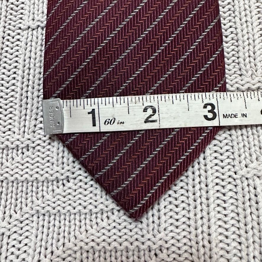 Vintage Vintage Daniel maroon striped Italian silk tie Size ONE SIZE - 5 Thumbnail