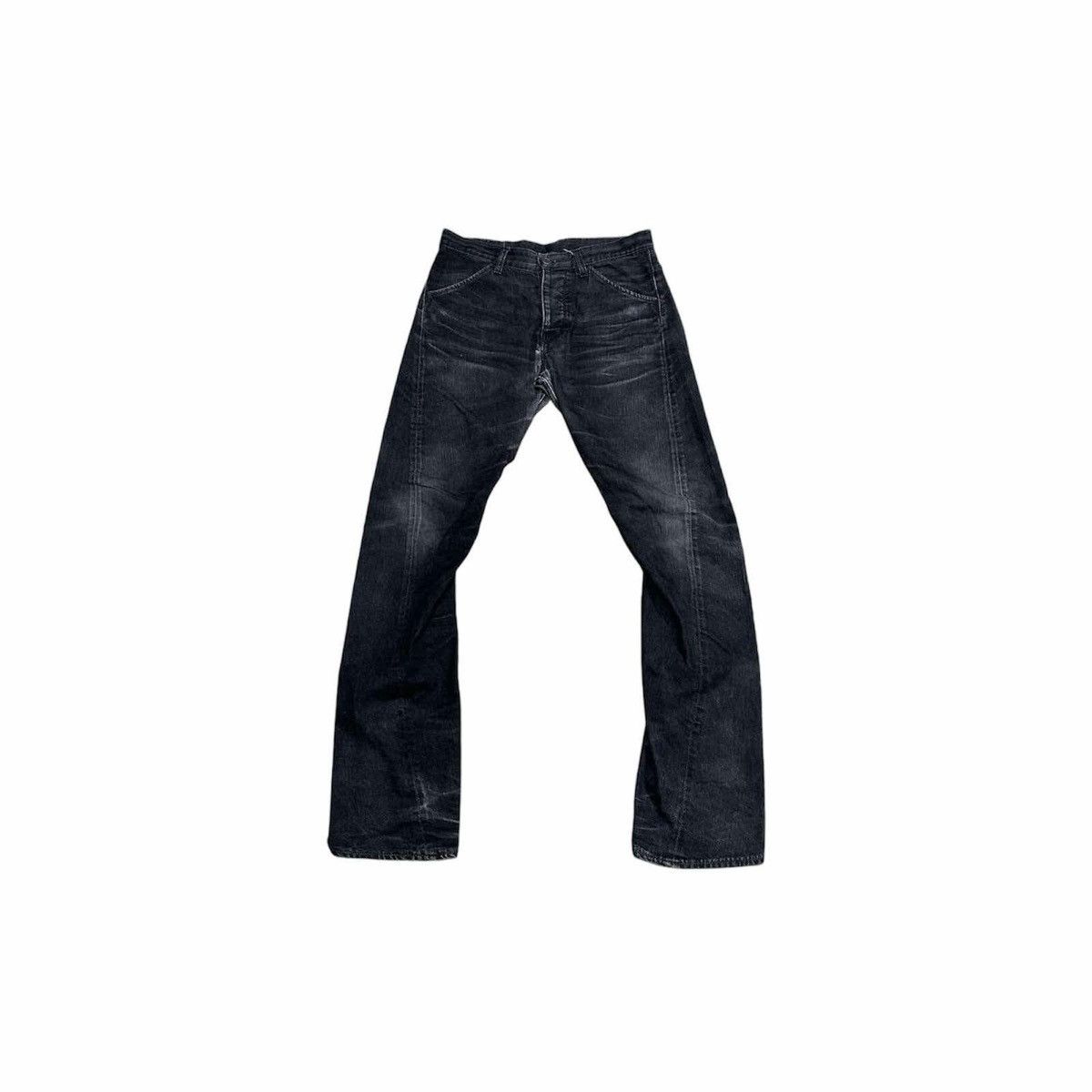 If Six Was Nine × Japanese Brand × RIPVANWINKLE 🔥Y2K Archived Rip Van Winkle Twisted Curve Biker Denim Size US 33 - 1 Thumbnail