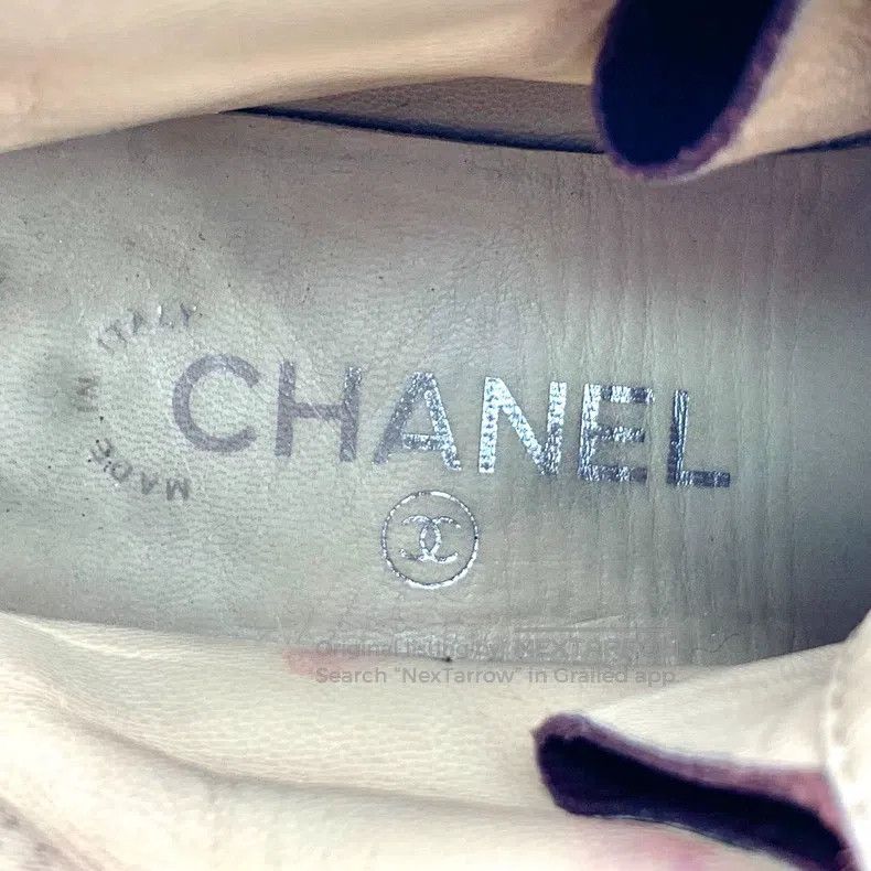 Chanel Chanel Dark red leather lace-up casual flat boots Martin b Size US 6.5 / IT 36.5 - 9 Thumbnail