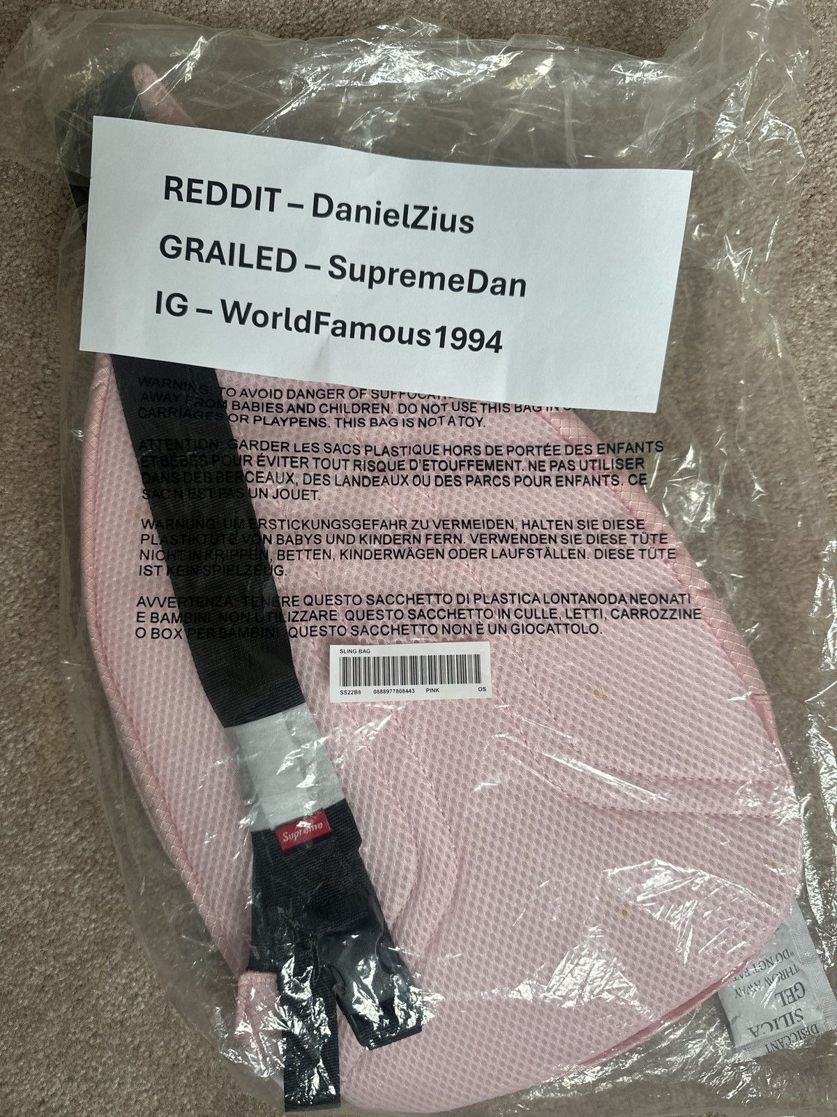 Supreme Supreme Sling Bag 'Pink' Size ONE SIZE - 5 Thumbnail