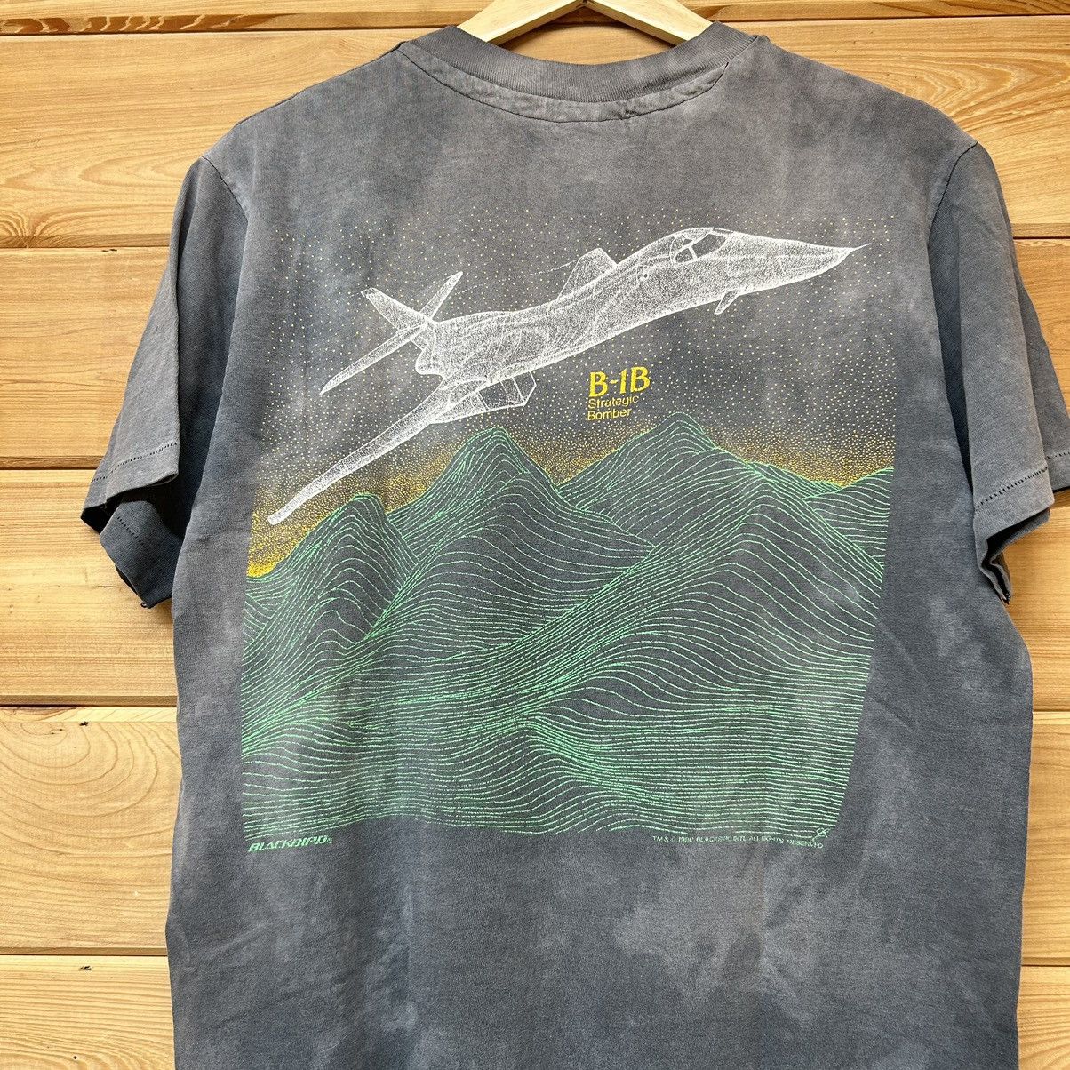 Vintage Vintage 1980s B-1B Military Bomber Jet Faded Graphic T Shirt Size US L / EU 52-54 / 3 - 4 Thumbnail